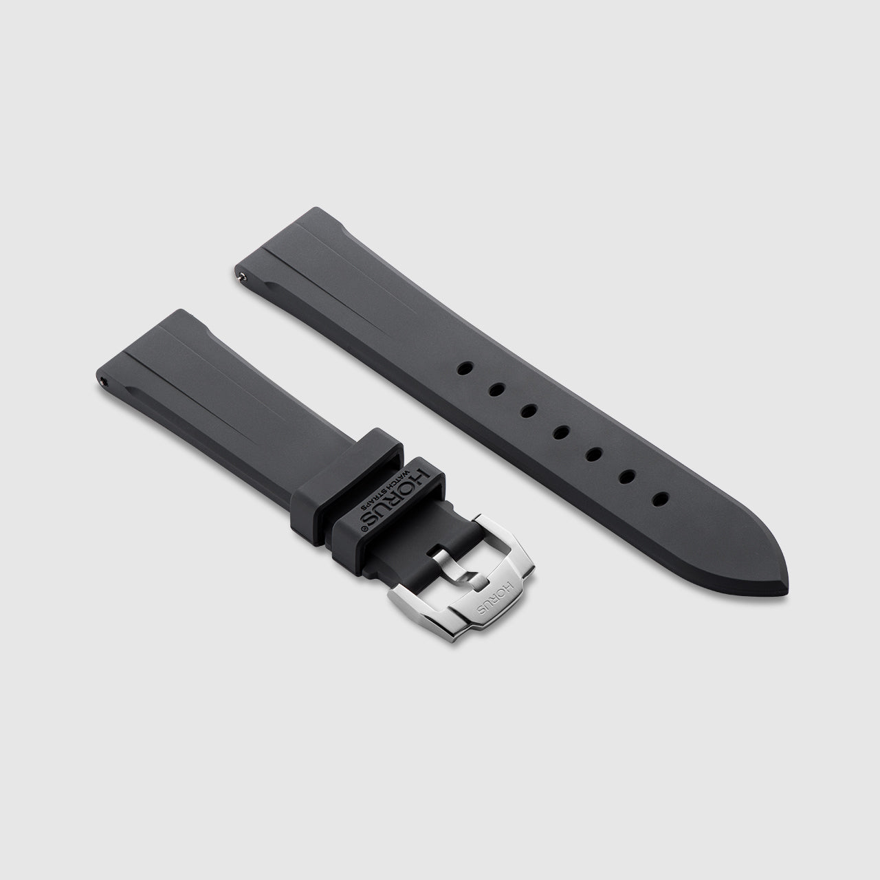 FKM Rubber Strap for Longines Spirit Collection - Carbon Grey