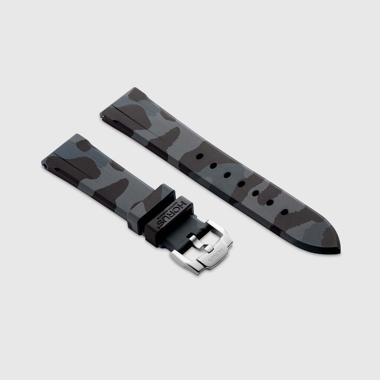 FKM Rubber Strap for Tissot Chemin Des Tourelles Powermatic 80 - Carbon Camo