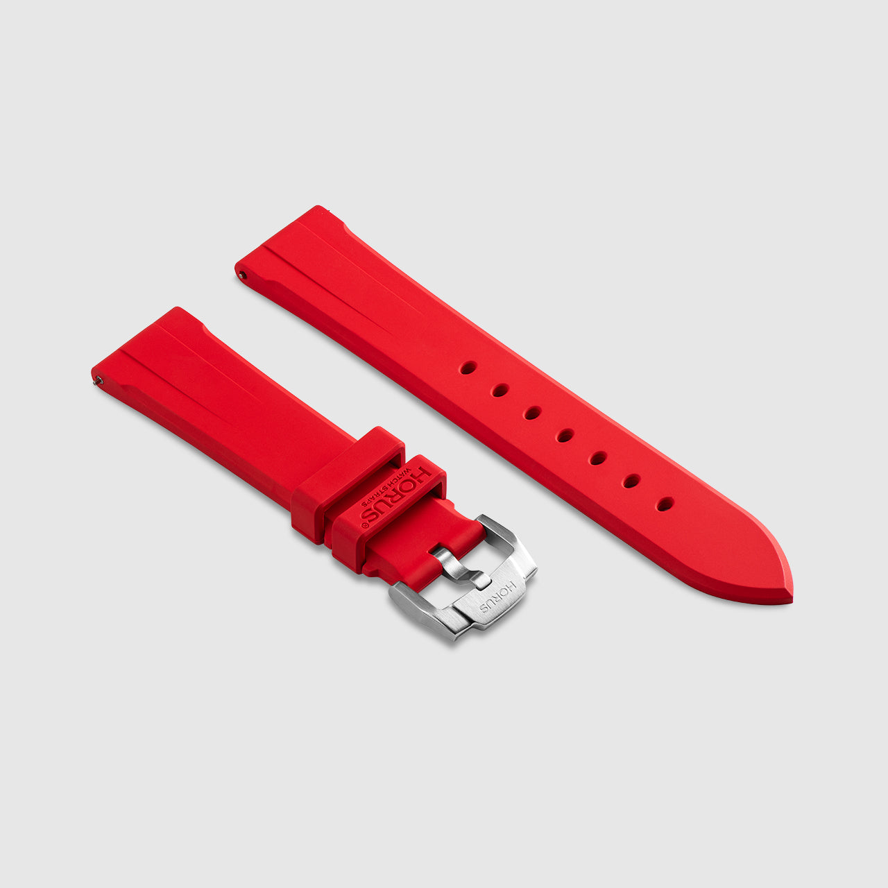FKM Rubber Strap for Hamilton Khaki Aviation Collection - Heat Red