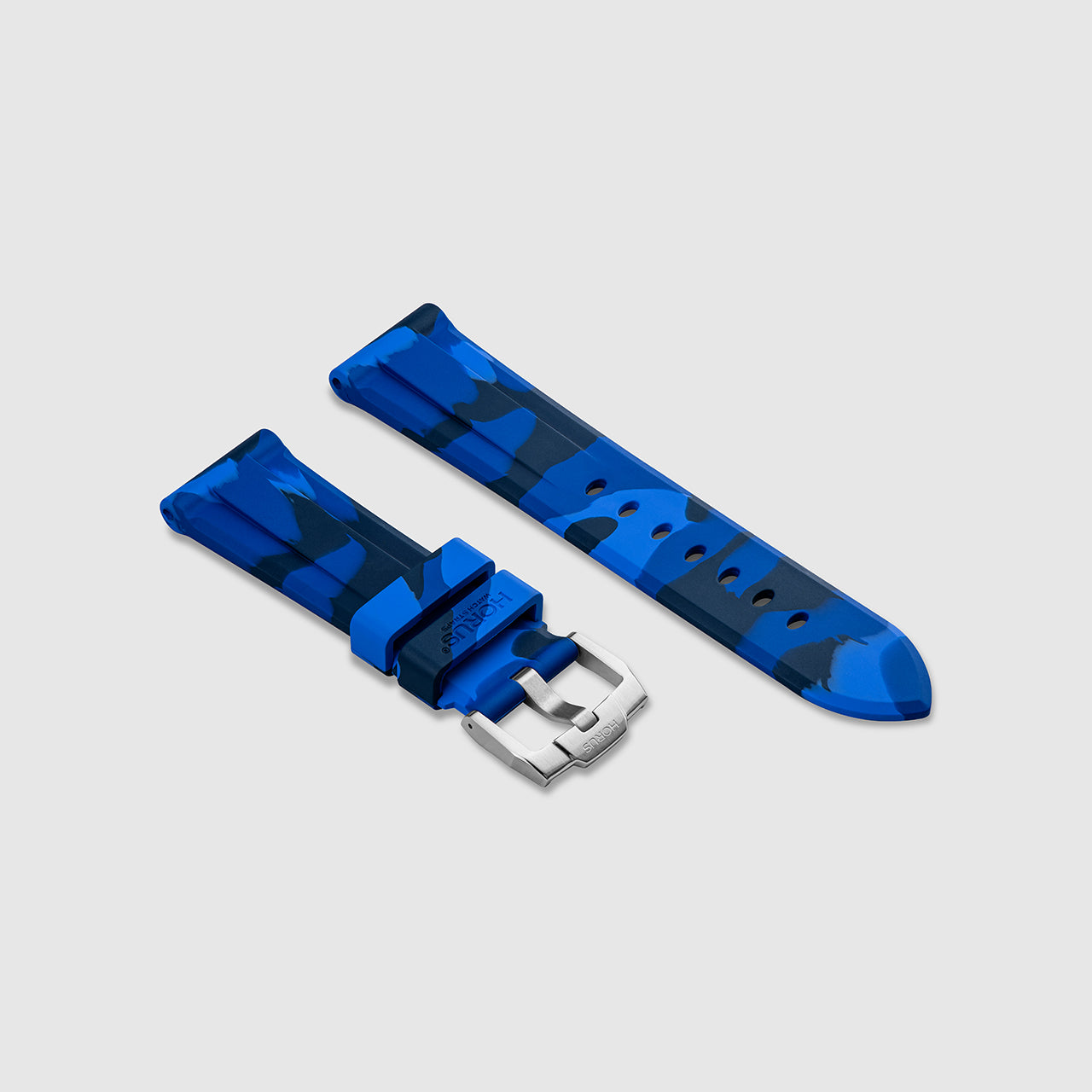 FKM Rubber Strap for Breitling Top Time - Deep Blue Camo