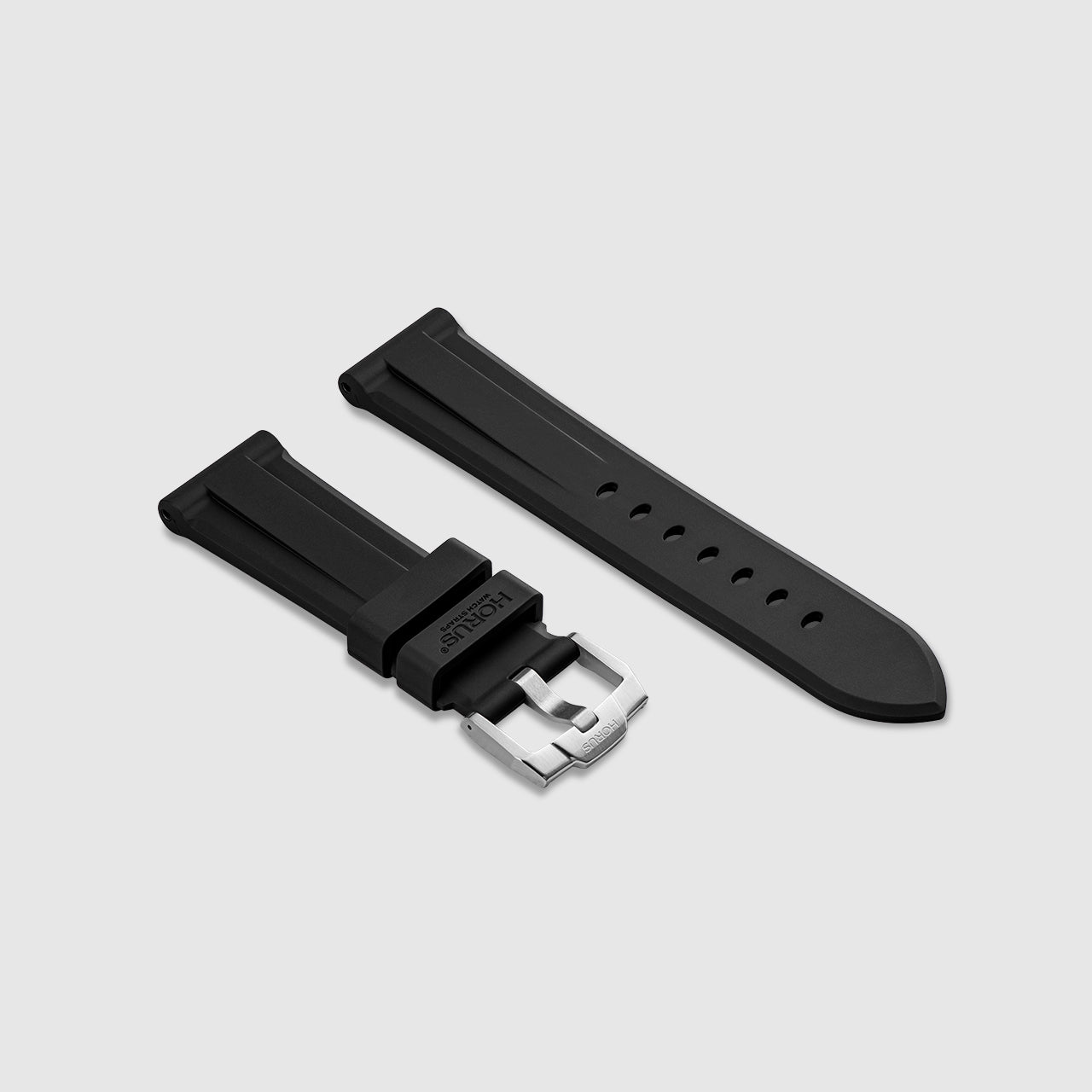 FKM Rubber Strap for Hamilton Khaki Aviation Collection - Space Black