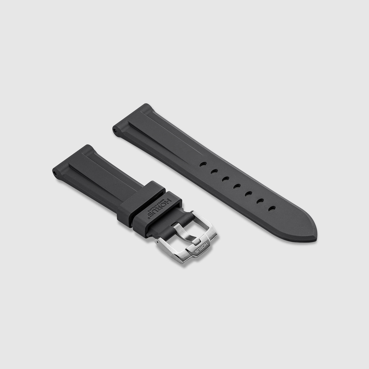 FKM Rubber Strap for Longines Heritage Collection - Carbon Grey