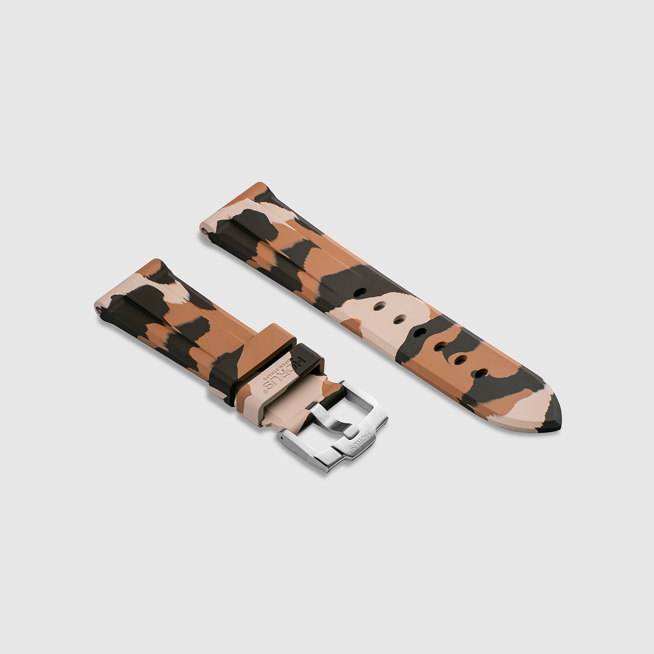 FKM Rubber Strap for Longines Heritage Collection - Desert Camo