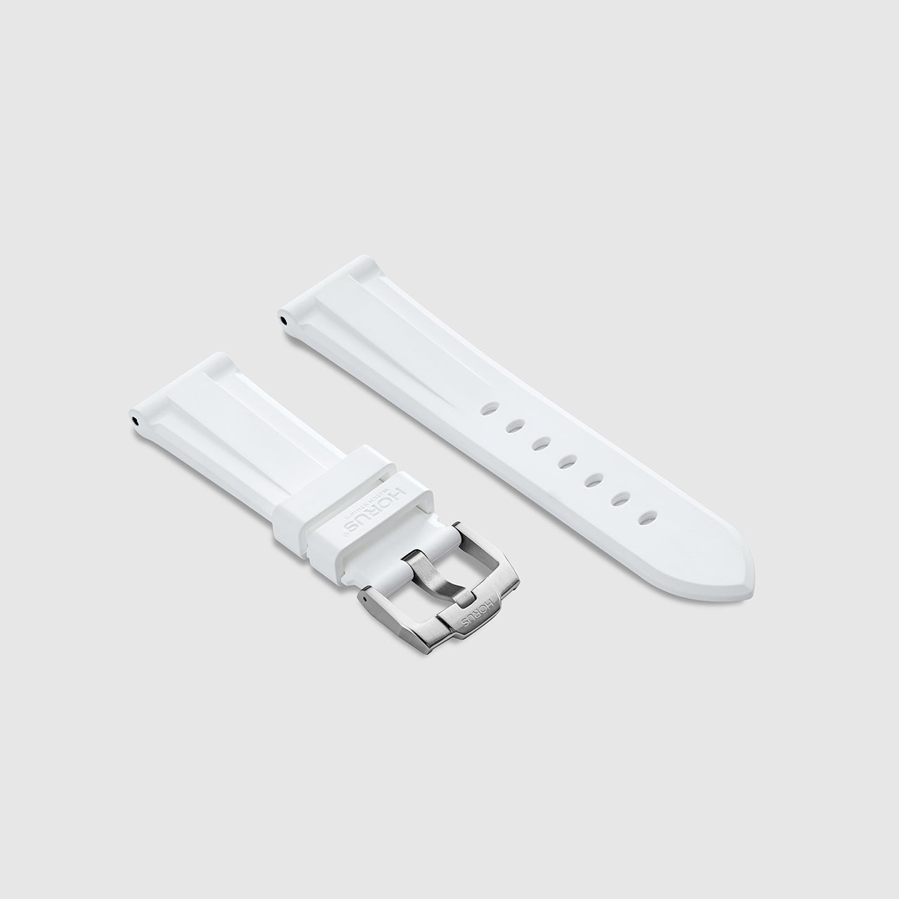 FKM Rubber Strap for Longines Heritage Collection - Polar White