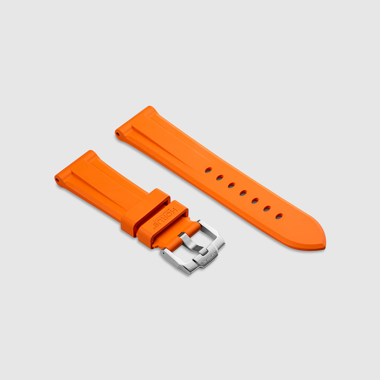 FKM Rubber Strap for Tudor Grantour - Citrus Orange