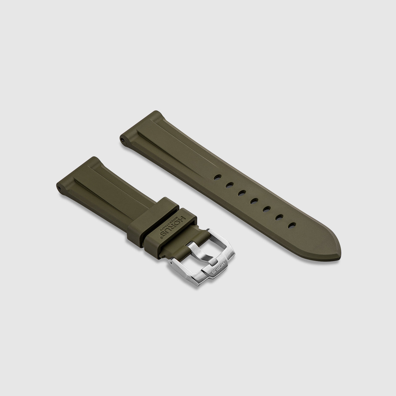 FKM Rubber Strap for Tudor Grantour - Moss Green