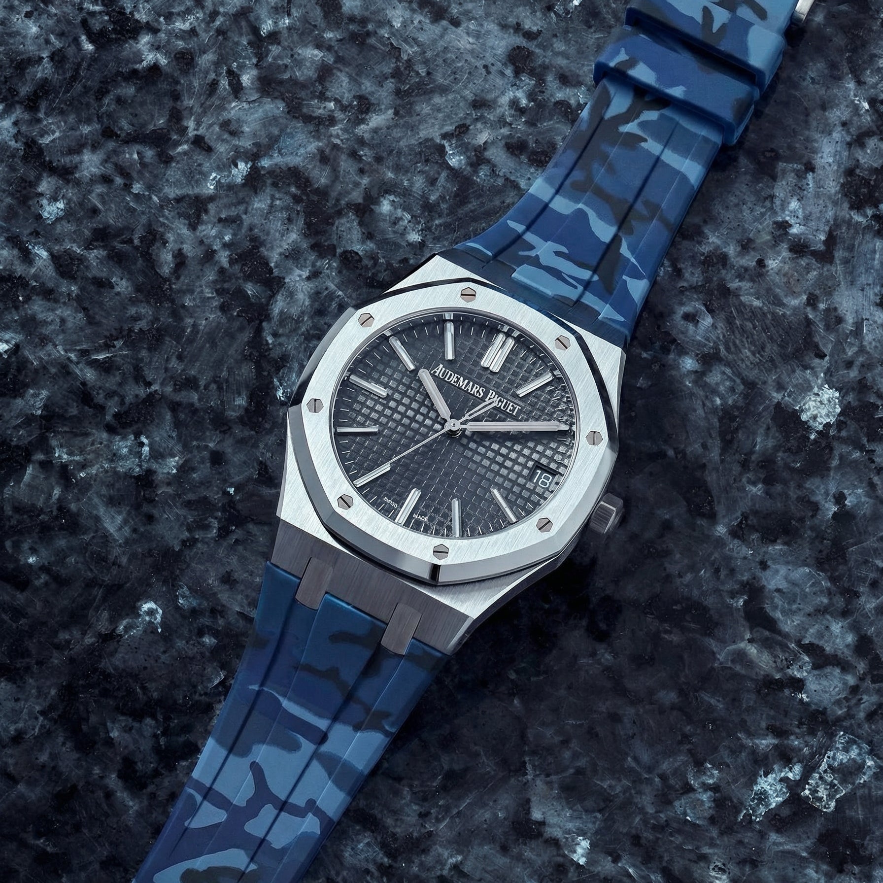 Audemars Piguet  Oak Offshoreラバーベルト Rubber Strap for Audemars Piguet Royal Oak (41mm) - Ocean Camo