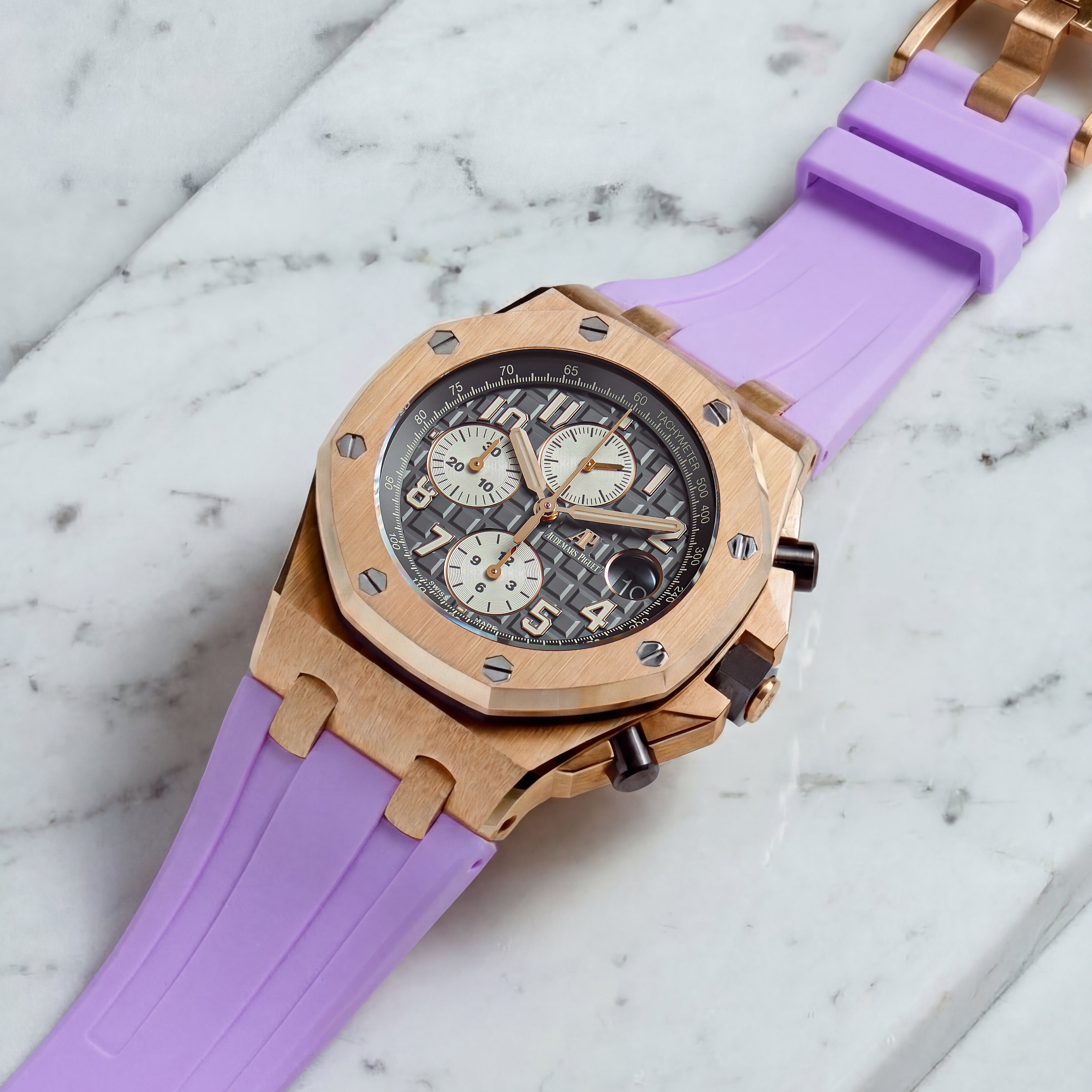 Audemars Piguet Royal Oak Offshore Lavender Purple Rubber Strap