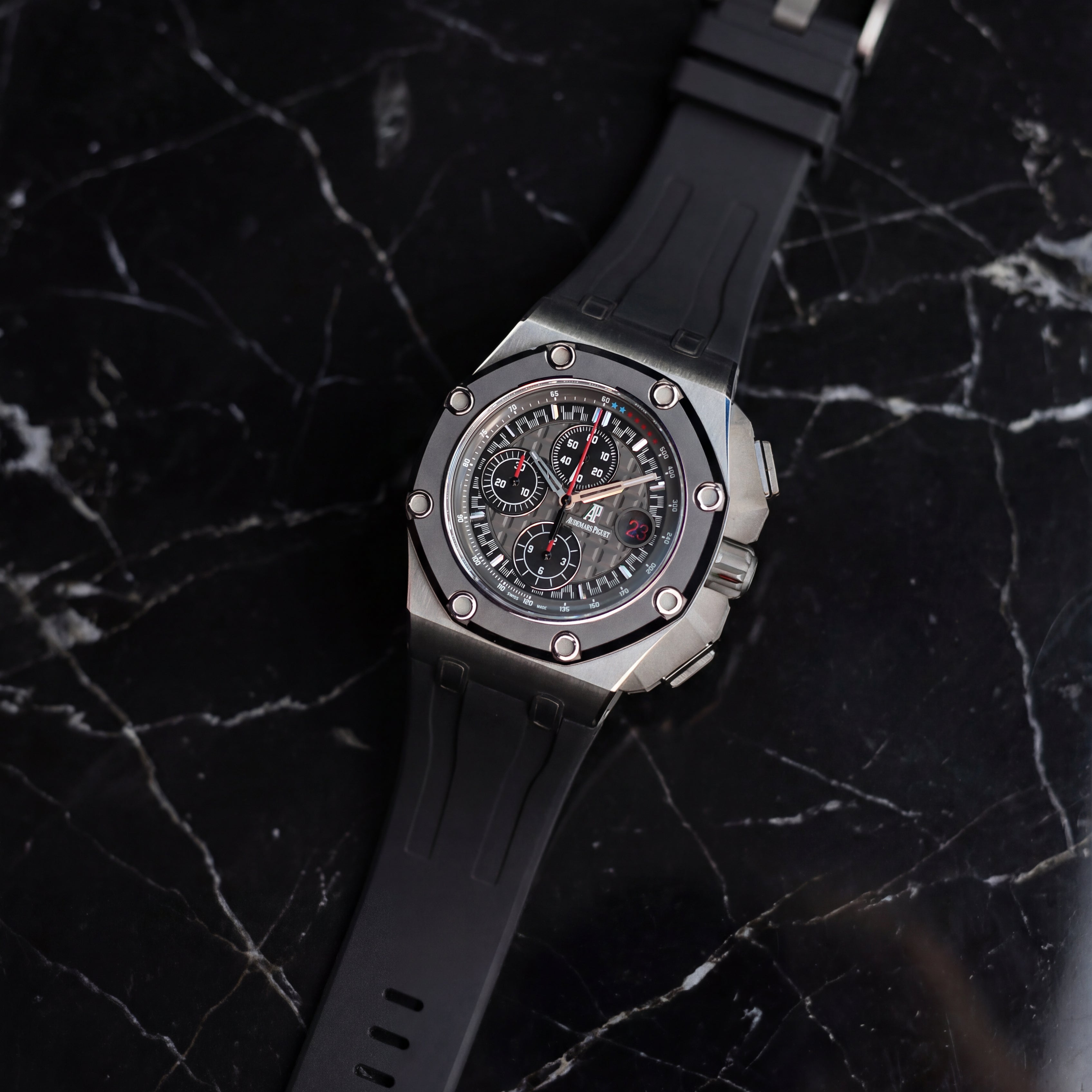 Rubber Strap for Audemars Piguet Royal Oak Offshore (44mm) - Jet Black