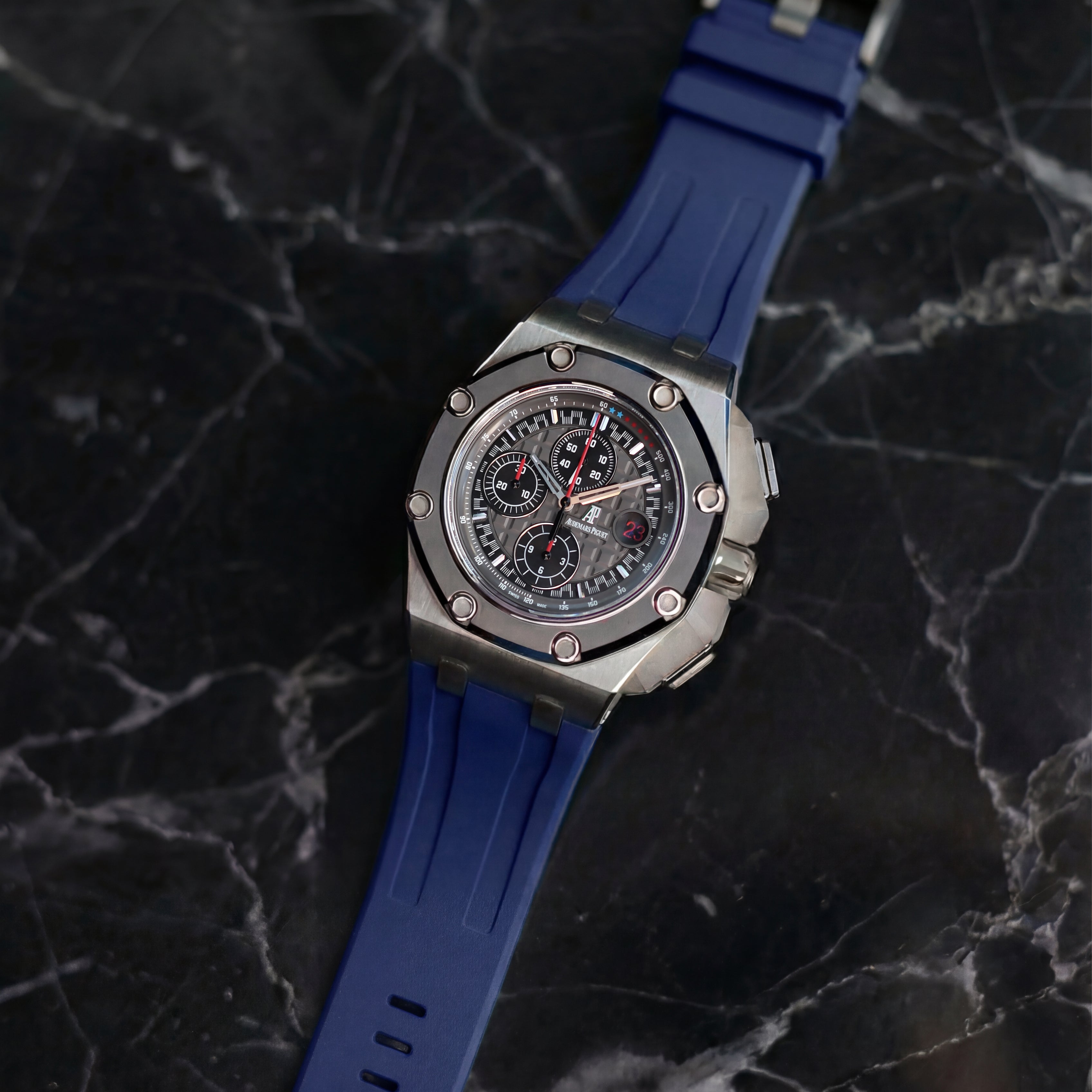 Rubber Strap for Audemars Piguet Royal Oak Offshore (44mm) - Navy Blue