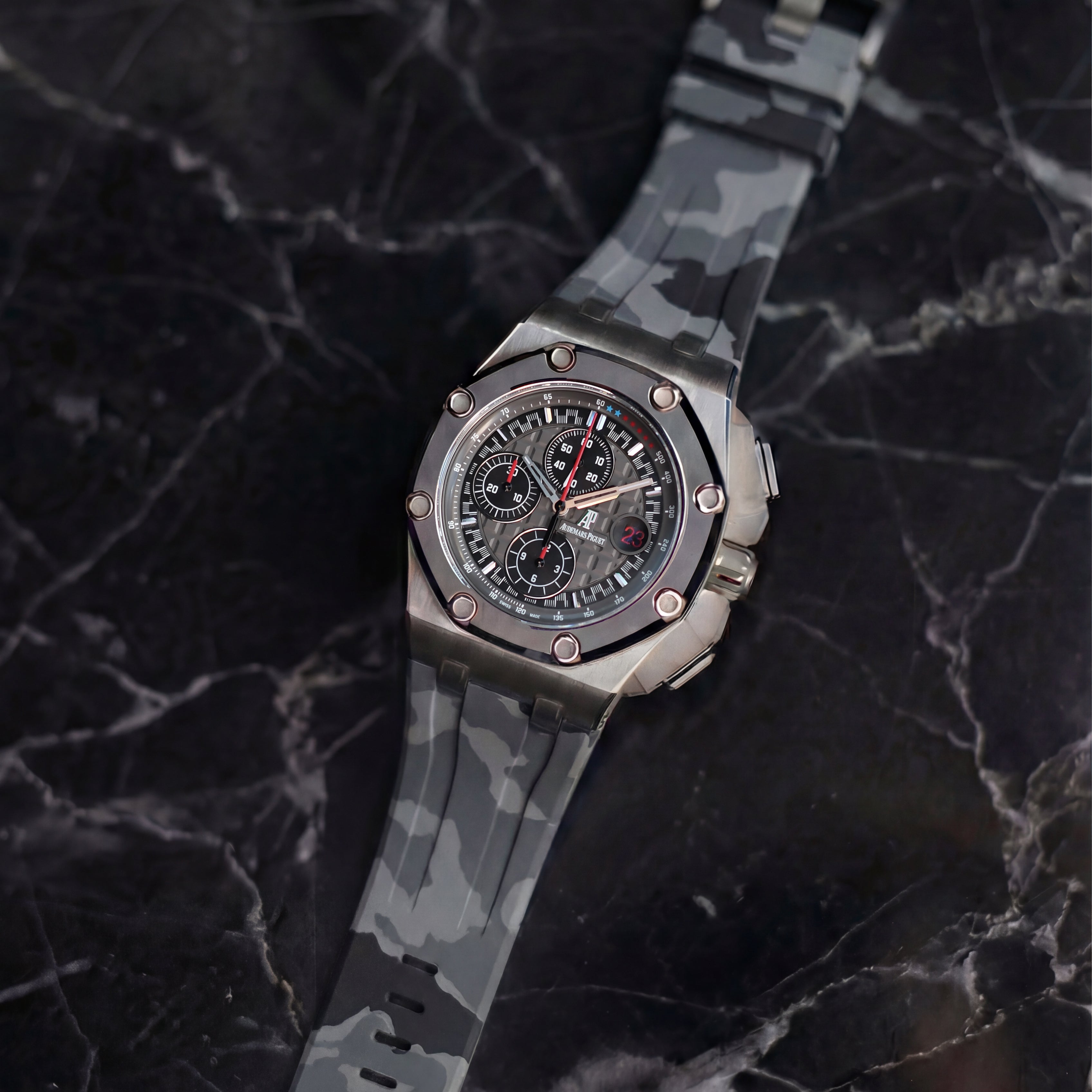Rubber Strap for Audemars Piguet Royal Oak Offshore (44mm) - Graphite