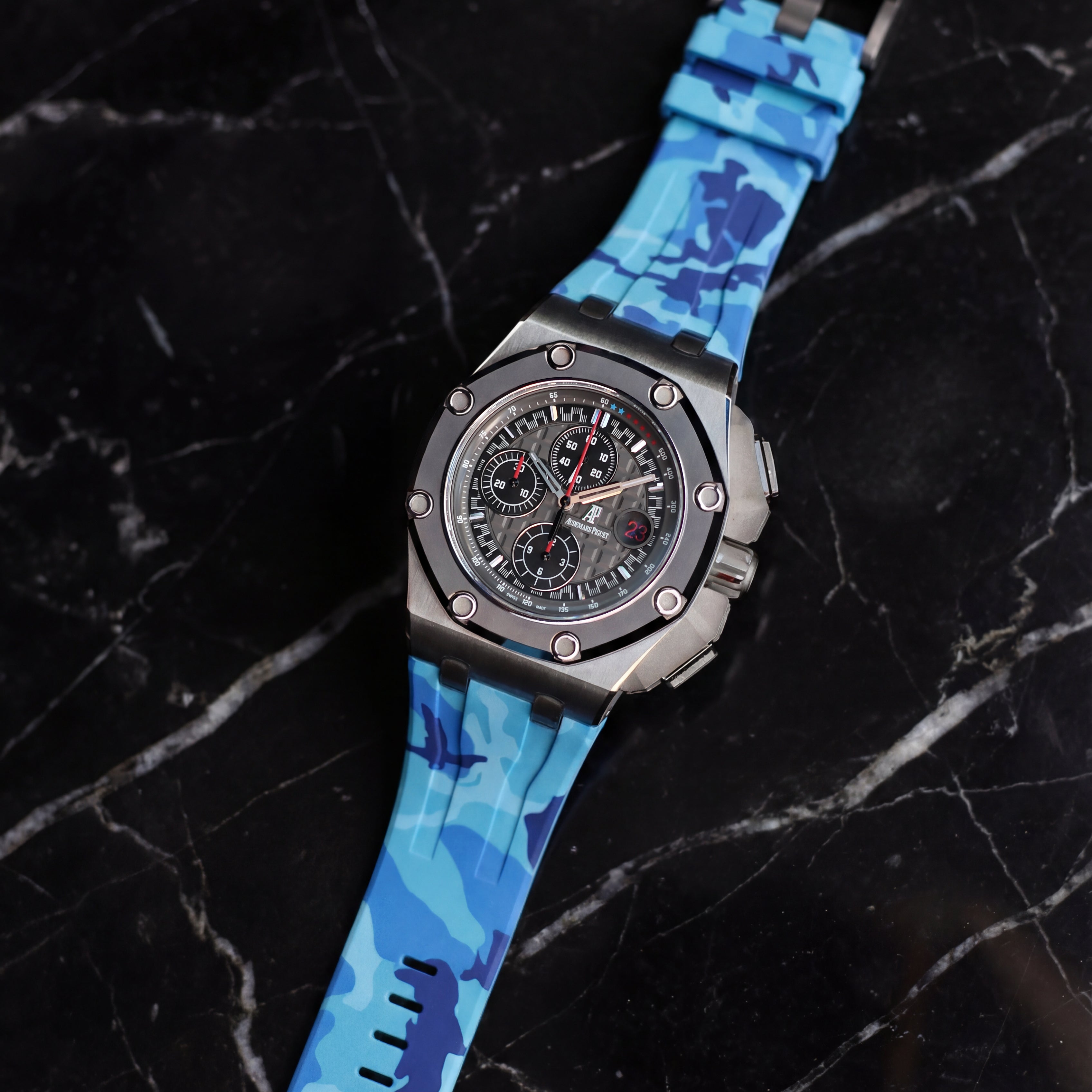 Rubber Strap for Audemars Piguet Royal Oak Offshore (44mm) - Miami Blu