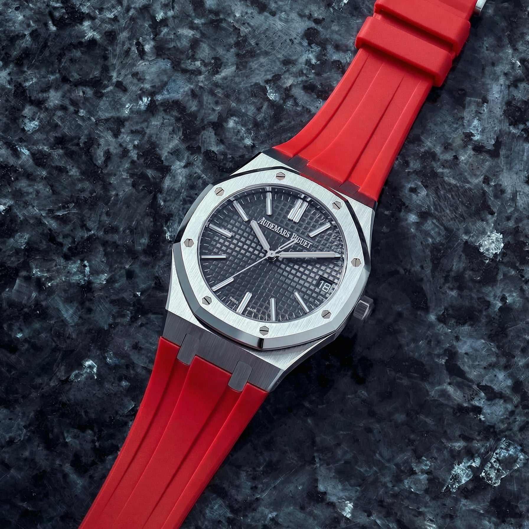 Audemars Piguet  Oak Offshoreラバーベルト Rubber Strap for Audemars Piguet Royal Oak (41mm) - Heat Red