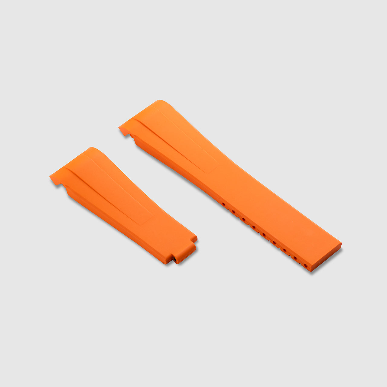 FKM Rubber Strap for Rolex Yacht-Master on Bracelet - Citrus Orange