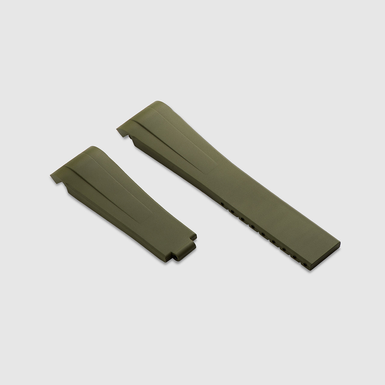 FKM Rubber Strap for Rolex Explorer II - Moss Green