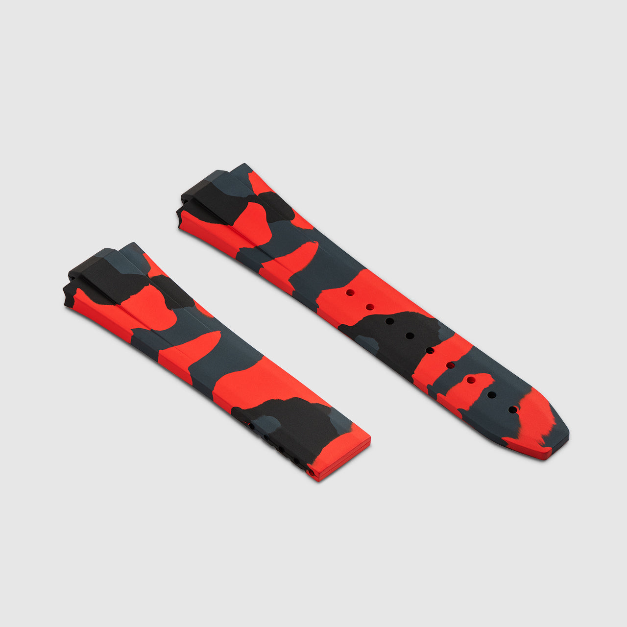 FKM Rubber Strap for Oris Aquis Date Calibre 400 On Strap - Volcanic Camo