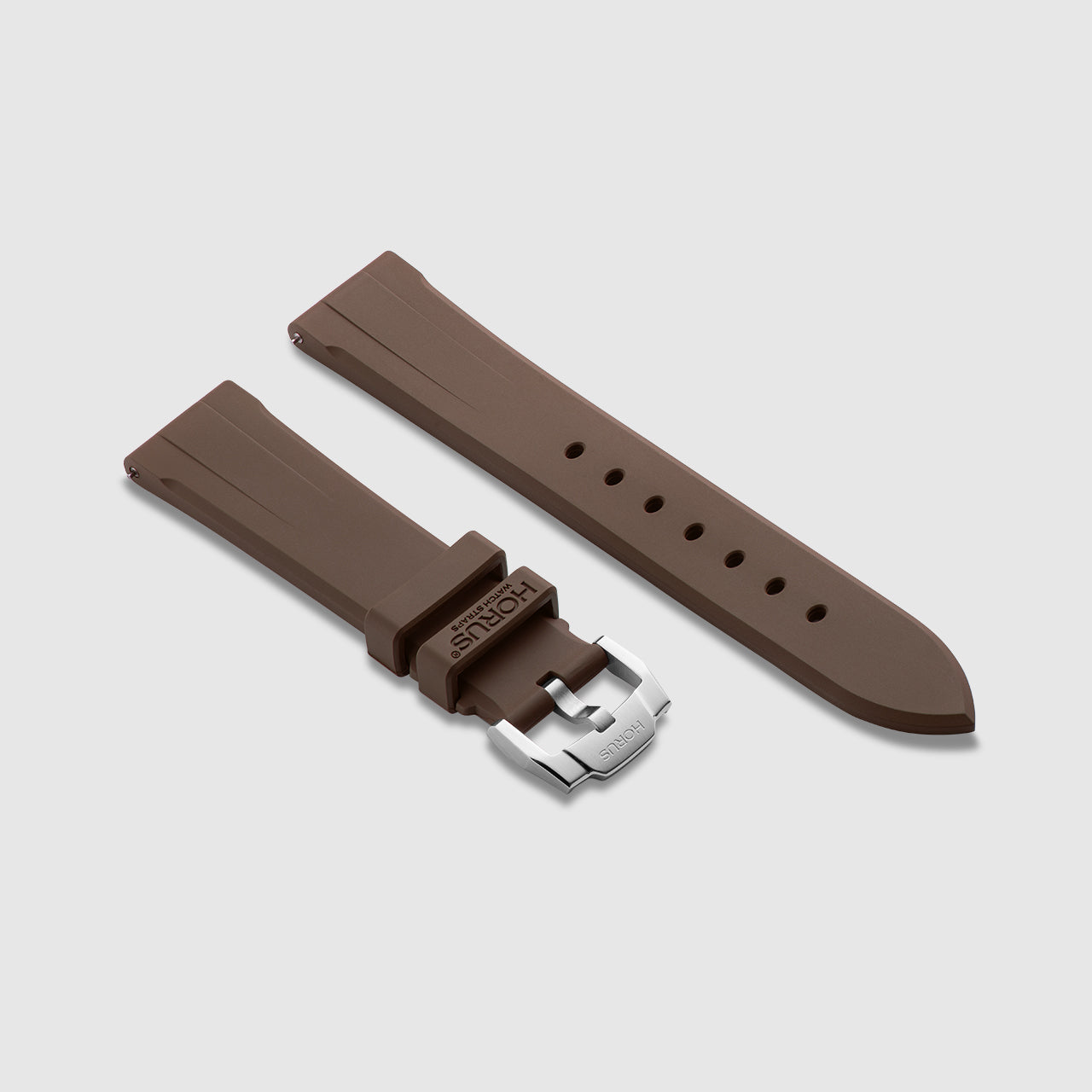 FKM Rubber Strap for Rolex Daytona on Leather - Mocha