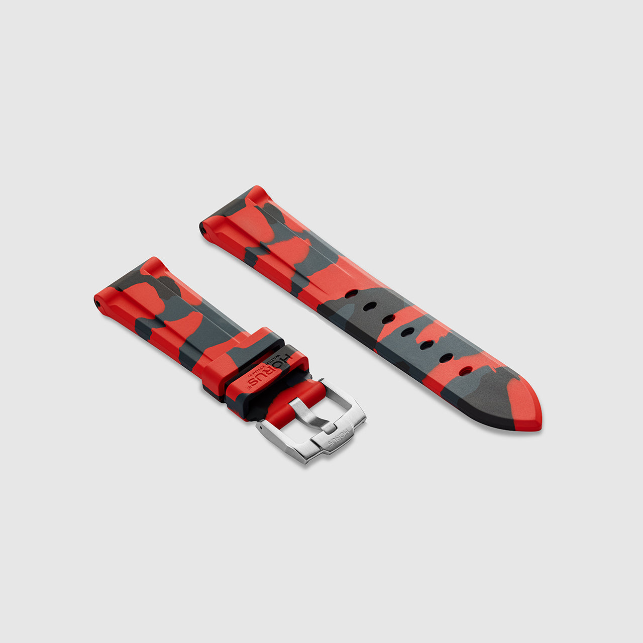 FKM Rubber Strap for Hamilton Jazzmaster Collection - Volcanic Camo