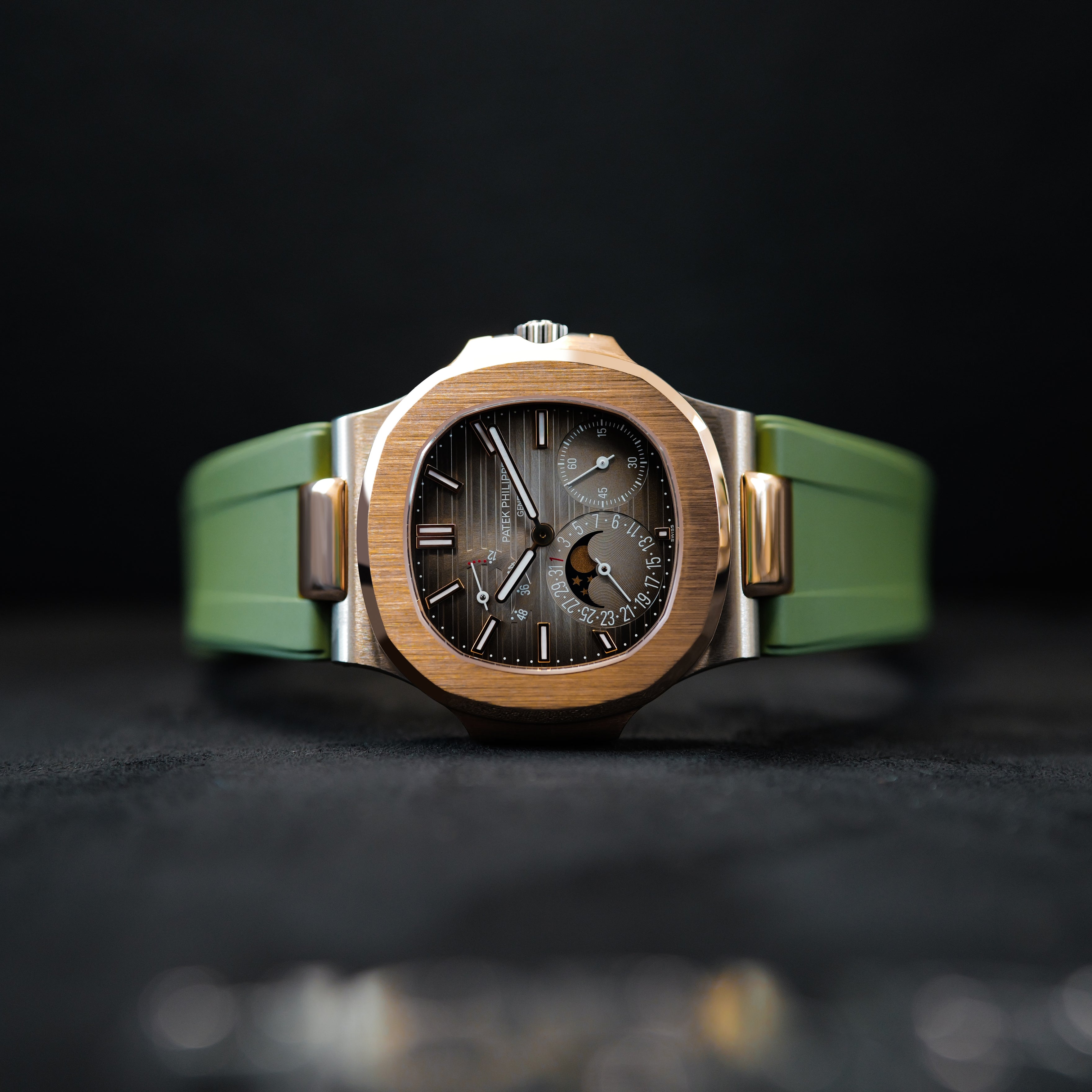 FKM Rubber Strap for Patek Philippe Nautilus - Olive Green