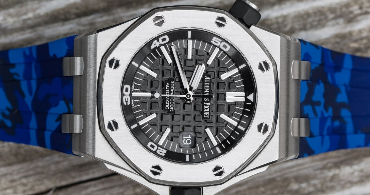 Rubber Strap for Audemars Piguet Diver - Ocean Camo