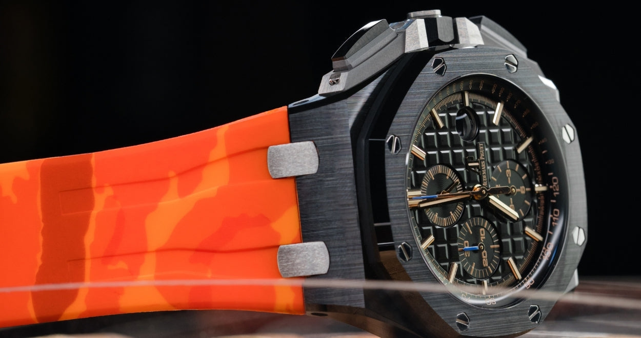 Rubber Strap for Audemars Piguet Royal Oak Offshore (44mm) - Orange Camo