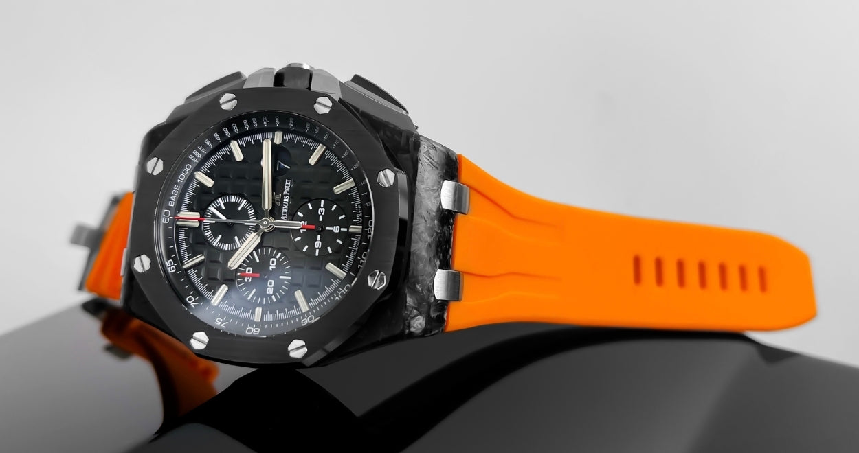 Rubber Strap for Audemars Piguet Royal Oak Offshore (44mm) - Tangerine Orange