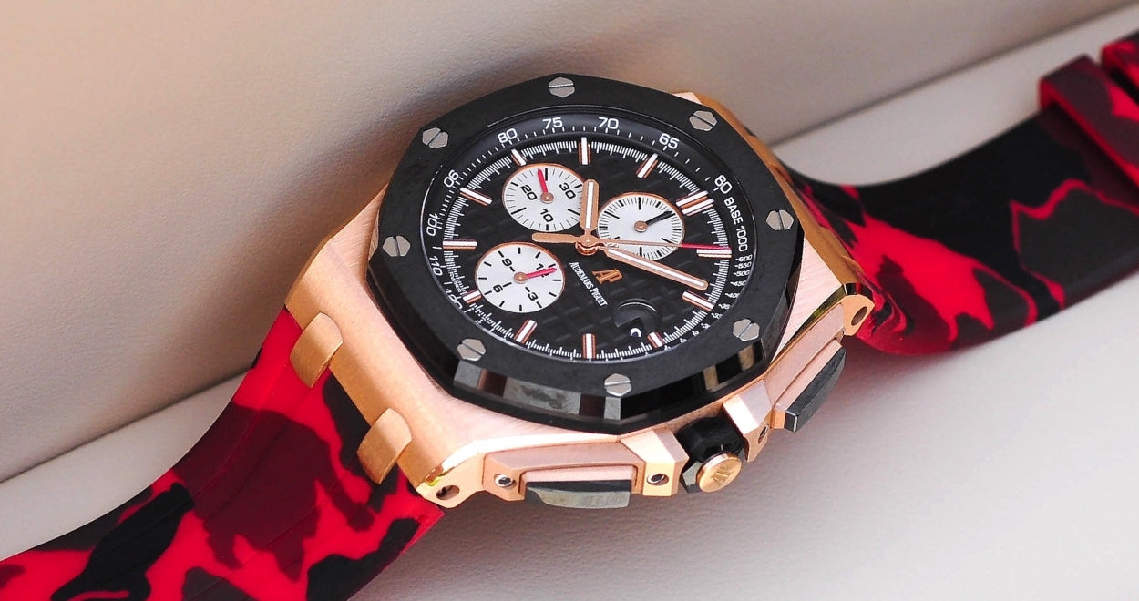 Rubber Strap for Audemars Piguet Royal Oak Offshore (44mm) - Red Camo