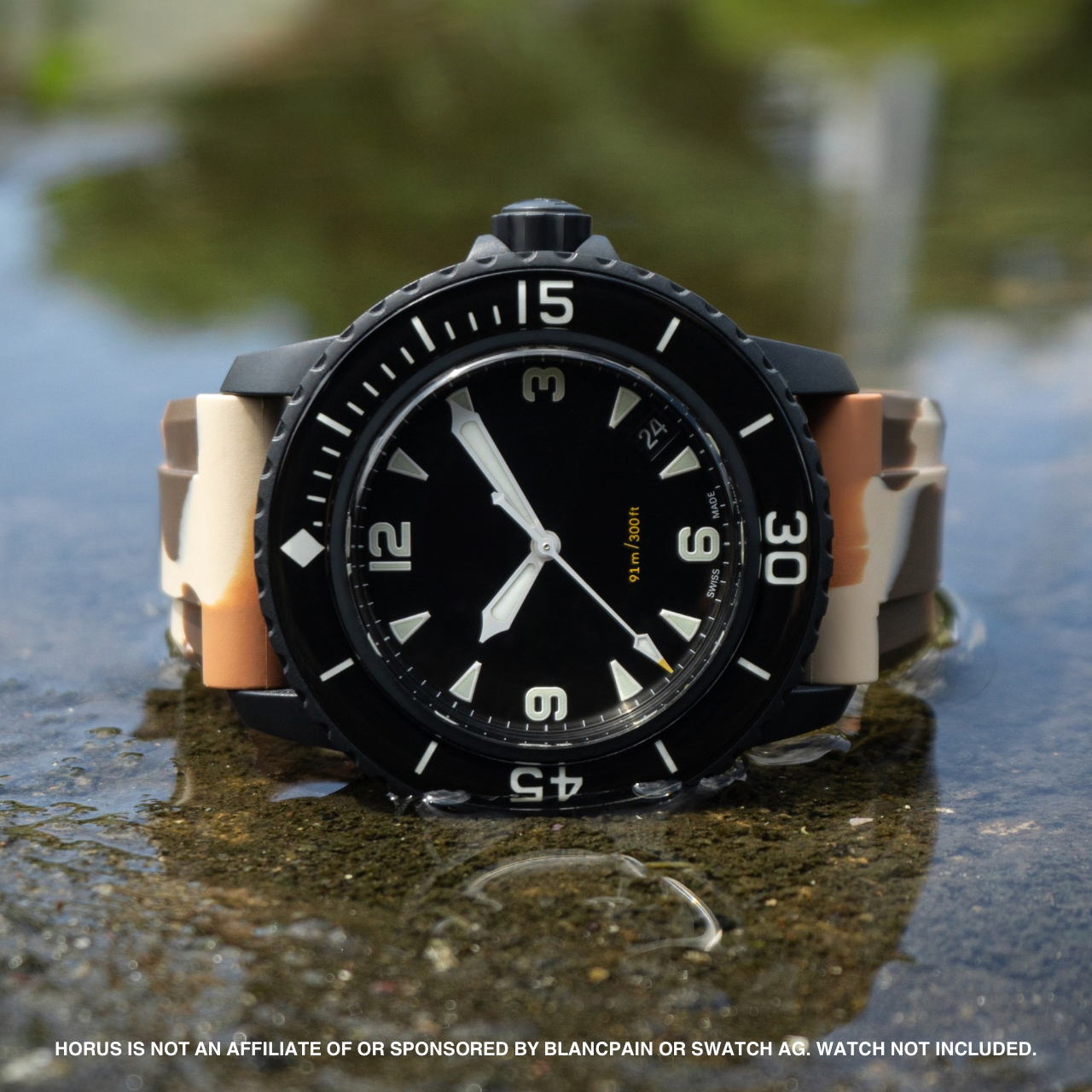 FKM Rubber Strap for Blancpain x Swatch Fifty Fathoms - Desert Camo FKM Rubber Strap for Blancpain x Swatch Fifty Fathoms - Desert Camo