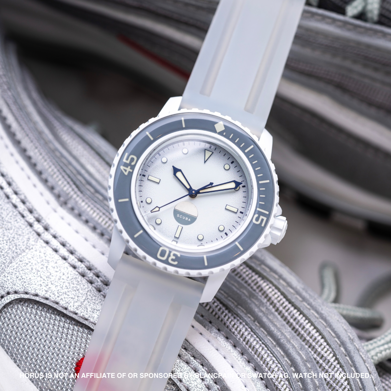 Rubber Strap for Blancpain x Swatch Fifty Fathoms - Translucent Glacie Rubber Strap for Blancpain x Swatch Fifty Fathoms - Translucent Glacie