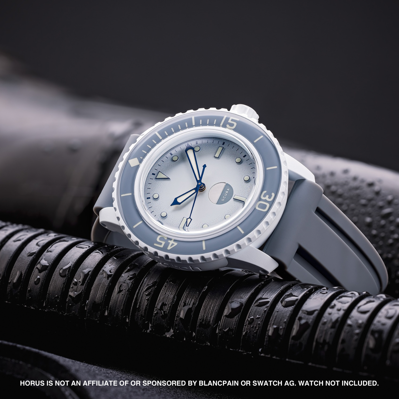Rubber Strap for Blancpain x Swatch Fifty Fathoms - Graphite Grey Rubber Strap for Blancpain x Swatch Fifty Fathoms - Graphite Grey