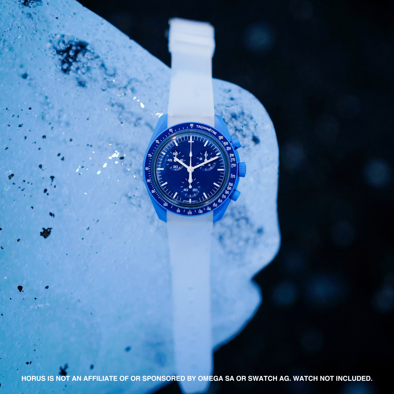 Rubber Strap for Swatch x Omega Moonswatch - Translucent Glacier Ice