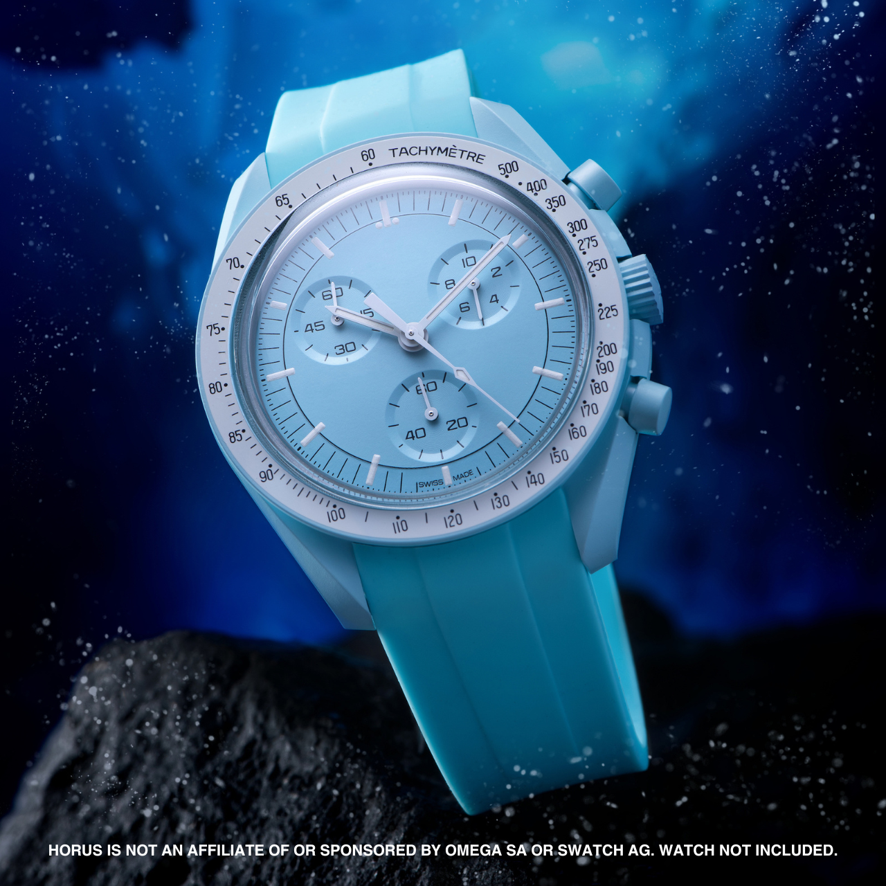 Rubber Strap for Swatch x Omega Moonswatch - Seafoam