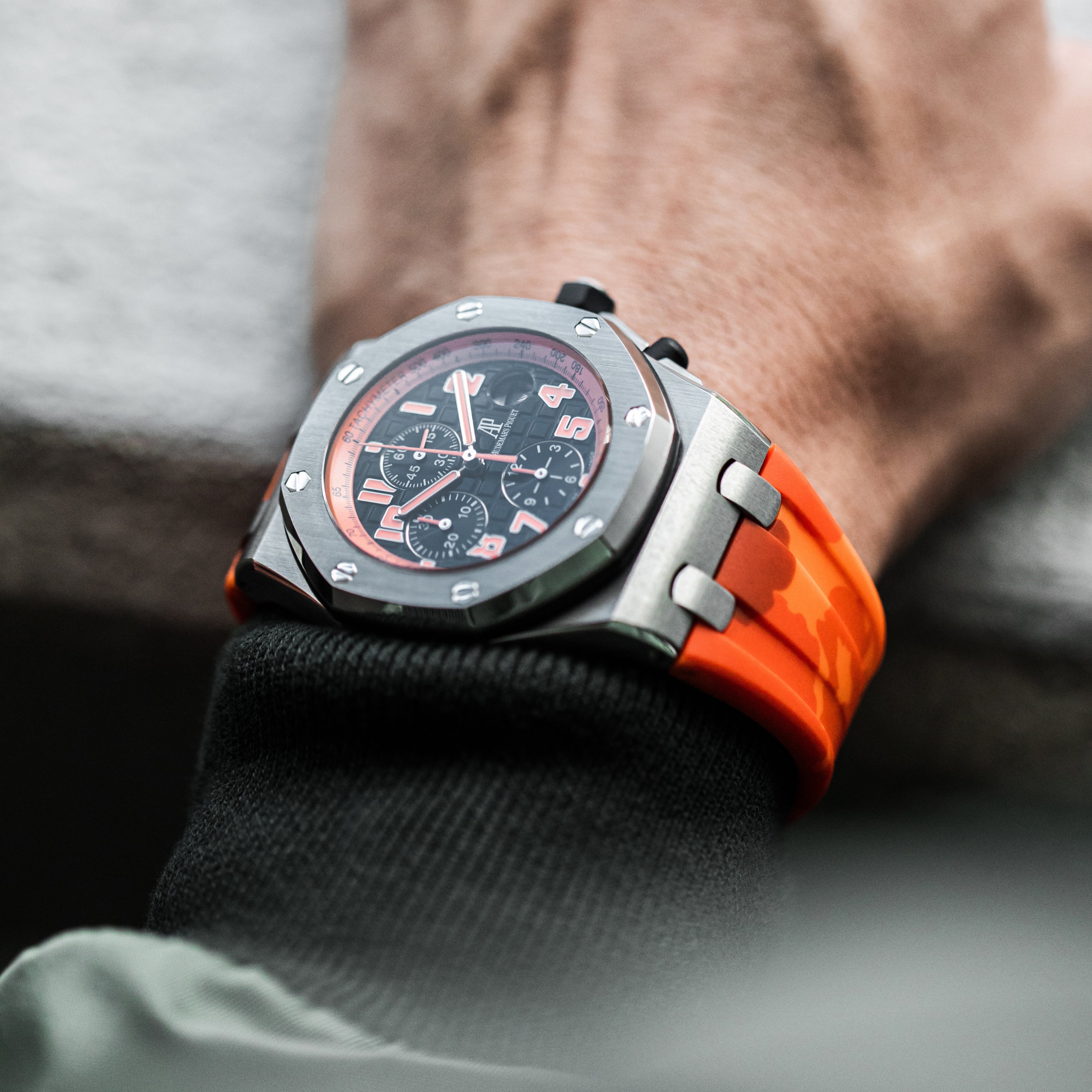 Audemars Piguet 42mm Royal Oak Offshore Orange Camo Rubber Strap