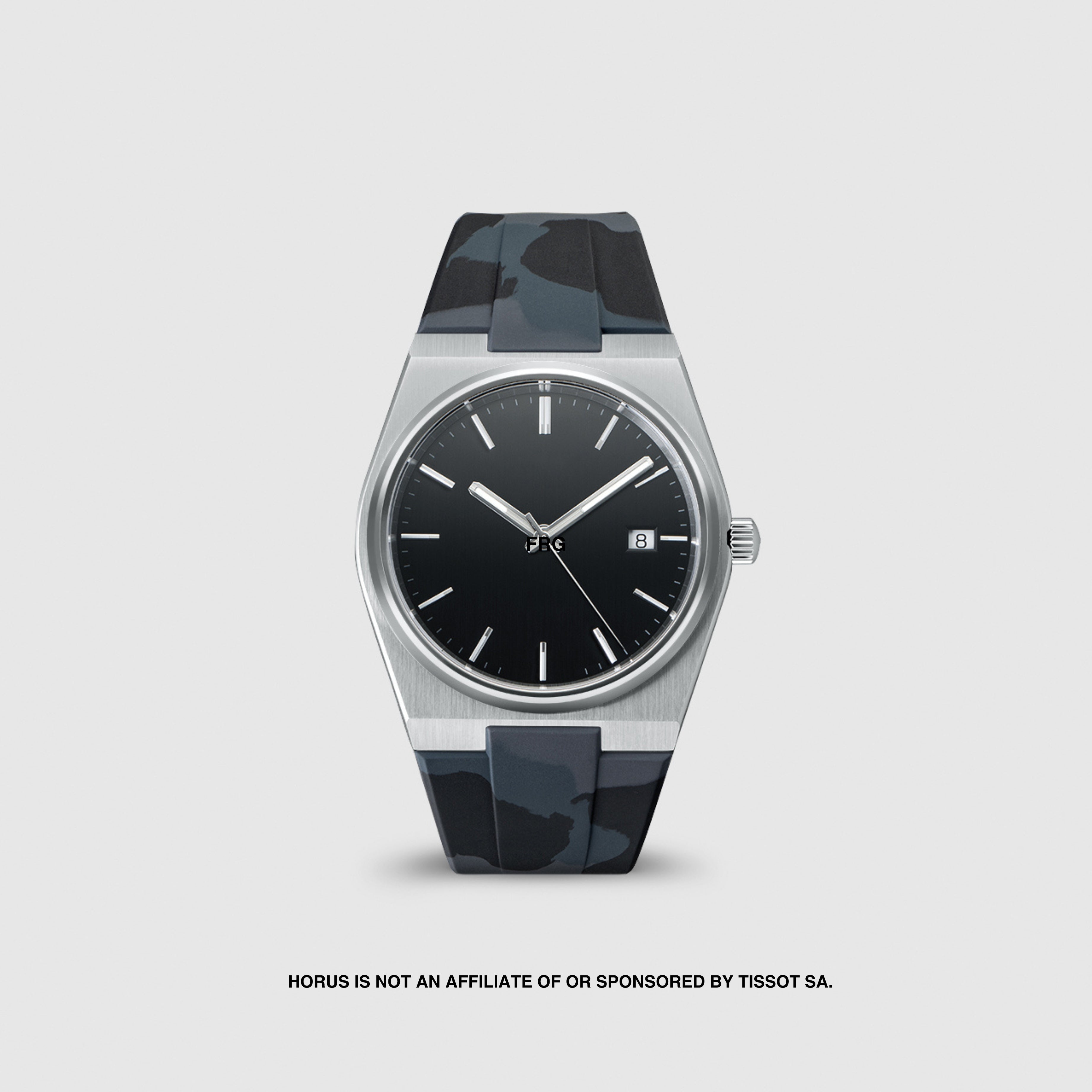 FKM Rubber Strap for Tissot PRX - Carbon Camo