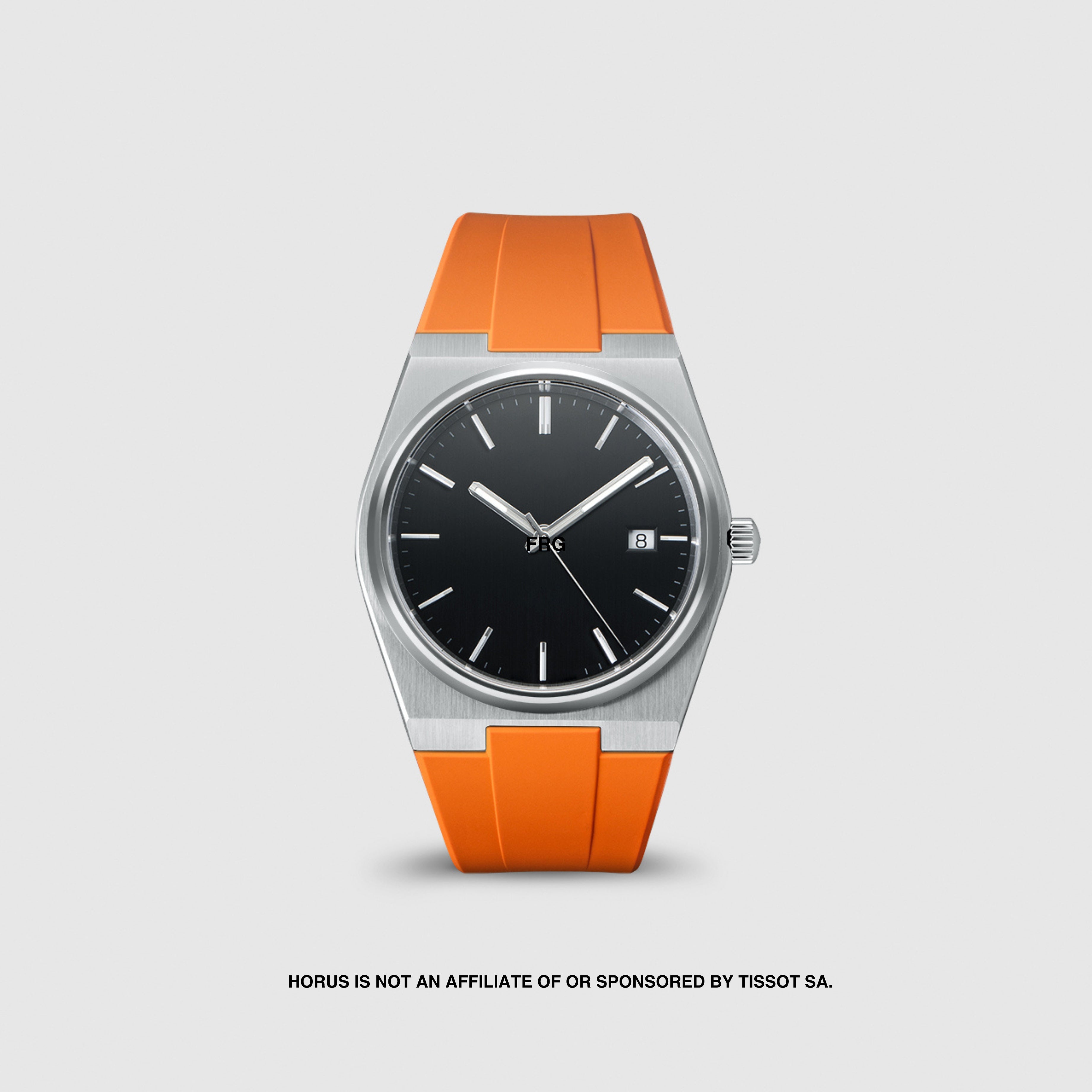 FKM Rubber Strap for Tissot PRX - Citrus Orange