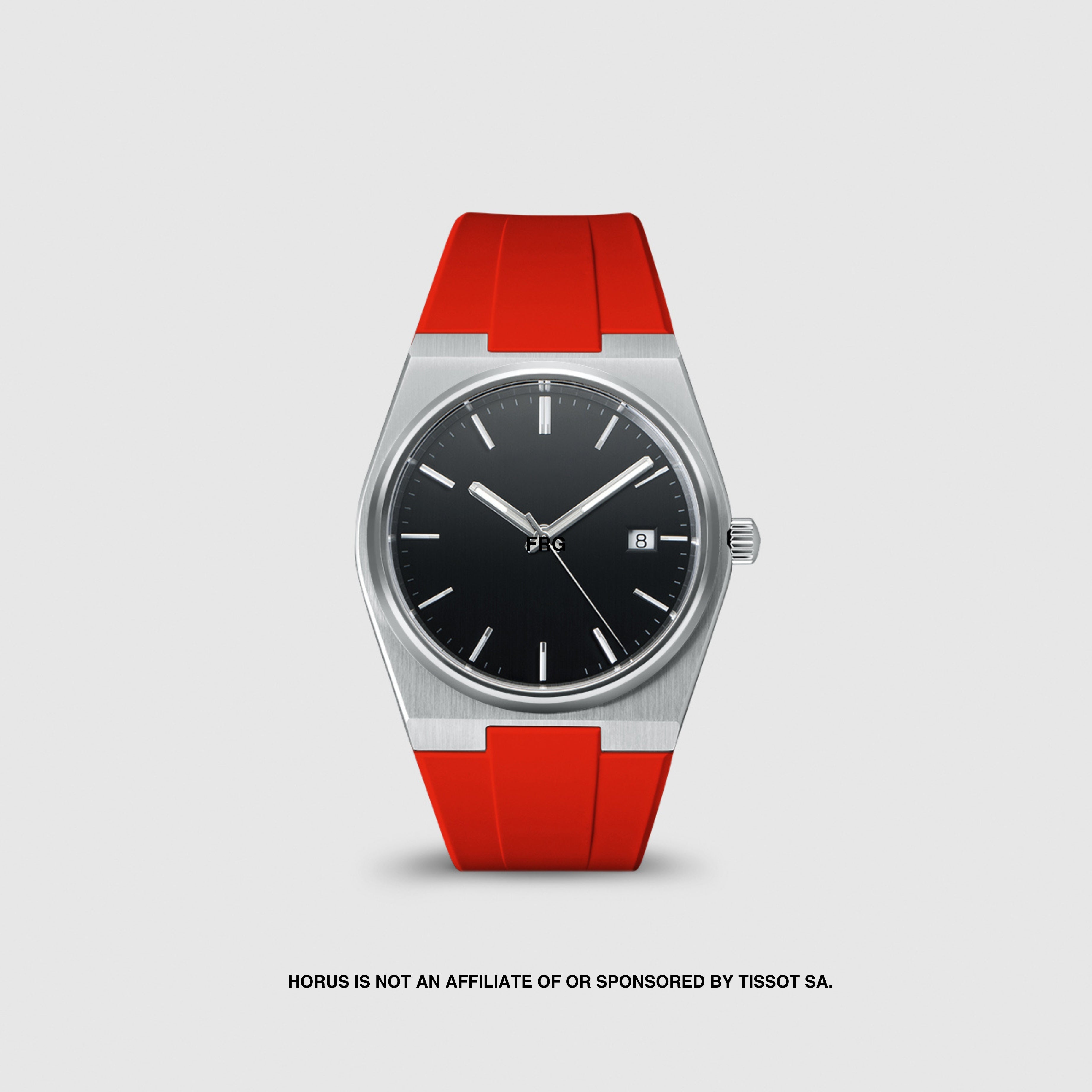 FKM Rubber Strap for Tissot PRX - Heat Red
