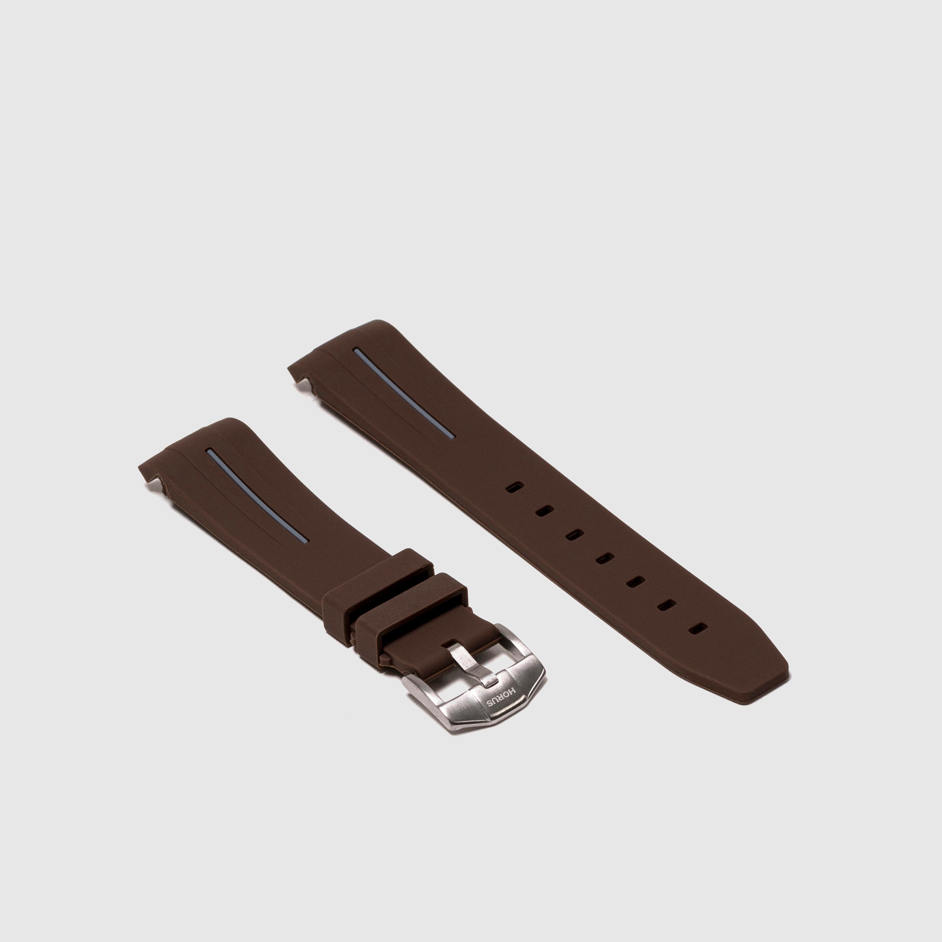 Rubber Strap for Swatch x Omega Moonswatch - Corsa Espresso & Graphite Grey