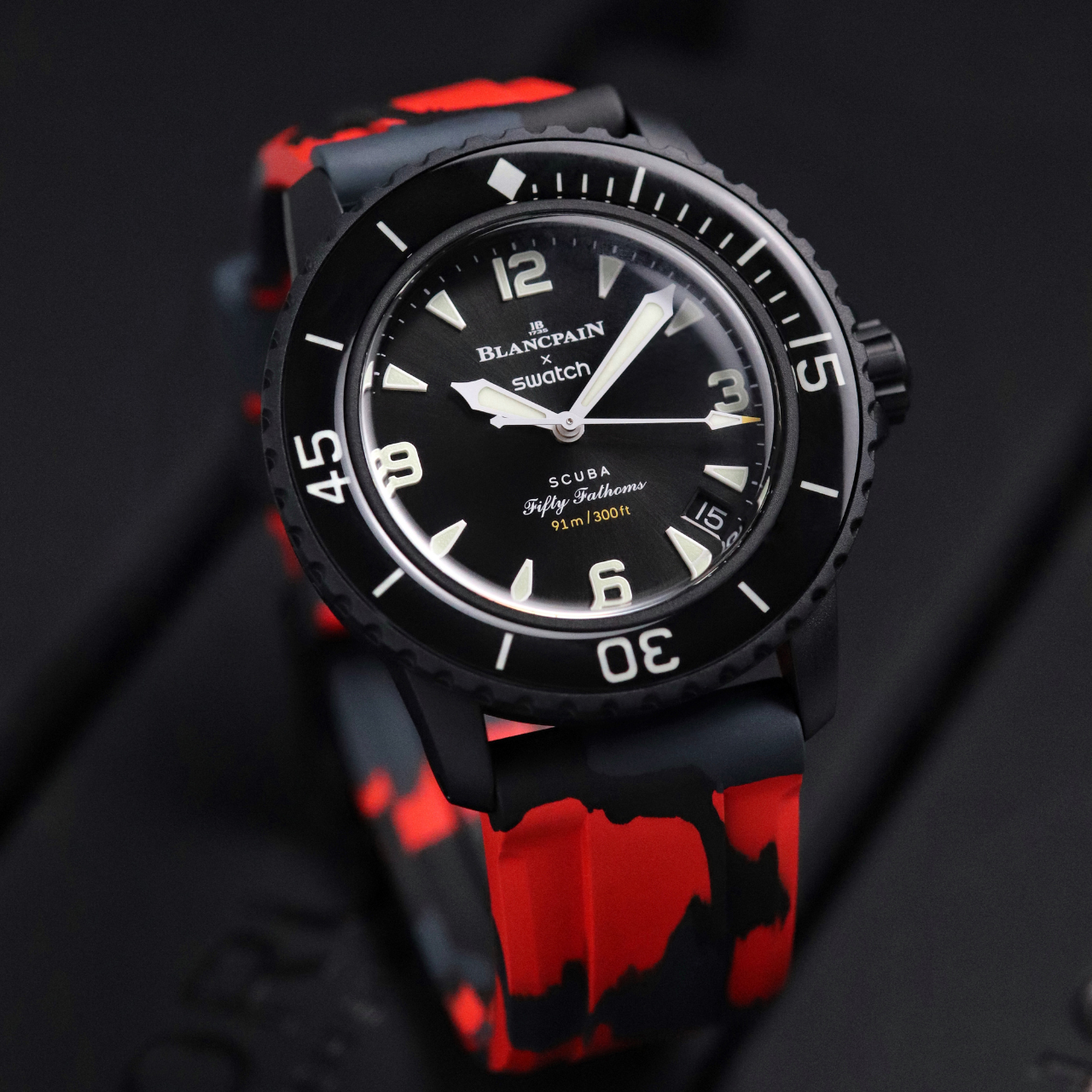 22mm Lug Width FKM Rubber Strap - Volcanic Camo