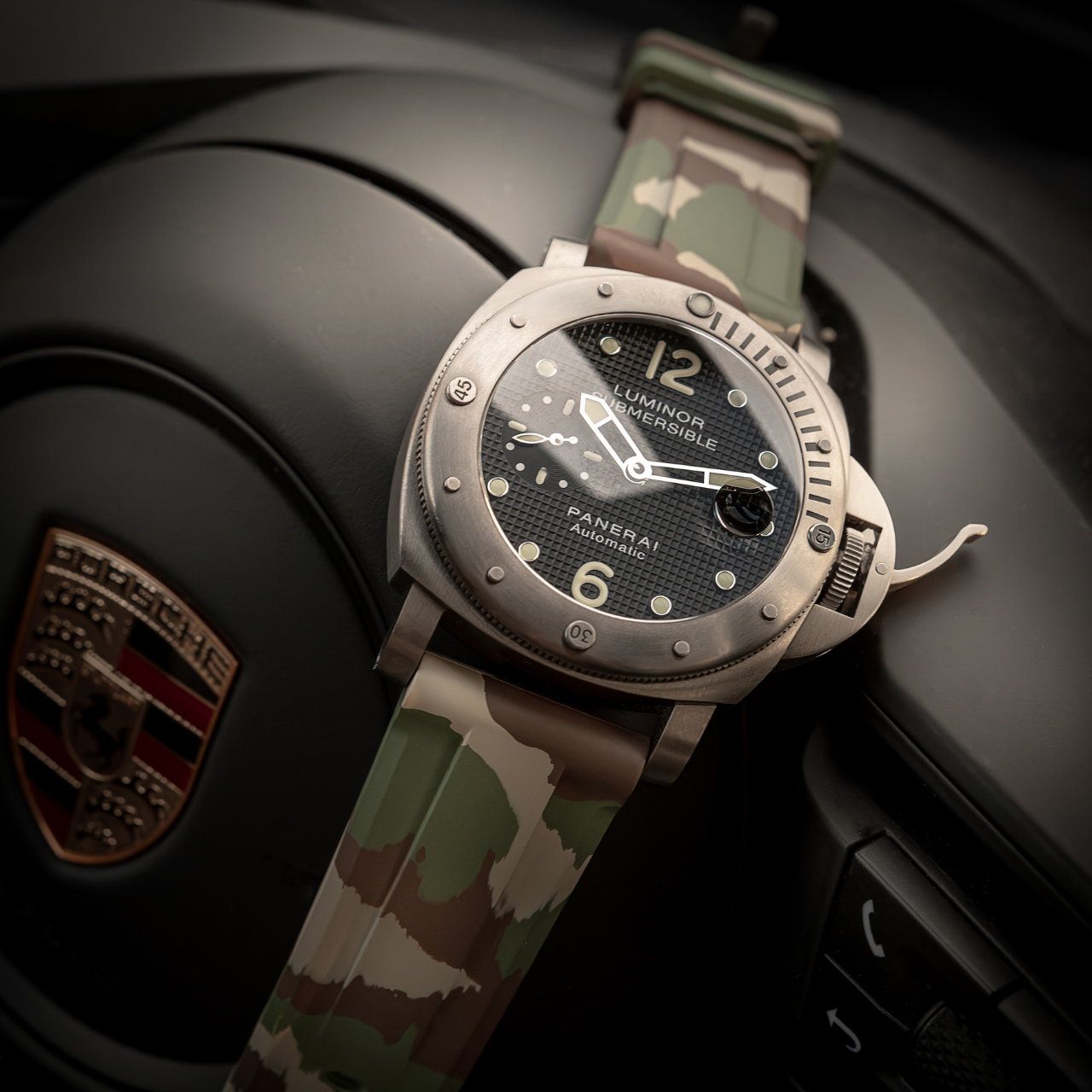 FKM Rubber Strap for Panerai Submersible - Jungle Camo