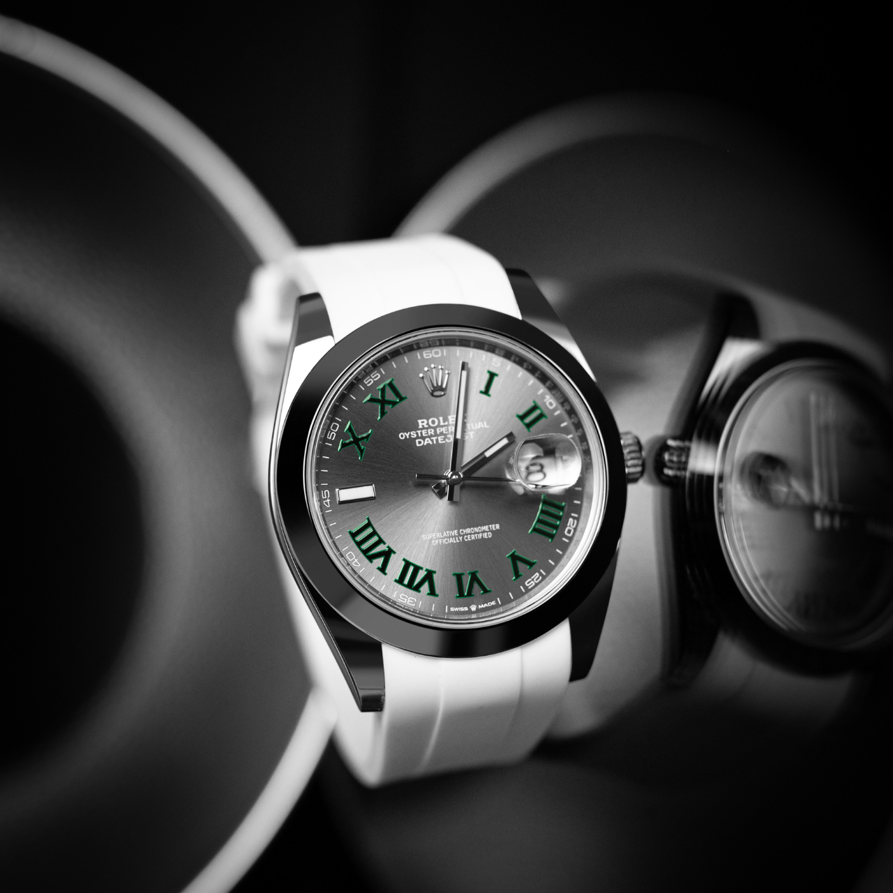 Rubber Strap for Rolex Datejust 41 - Arctic White