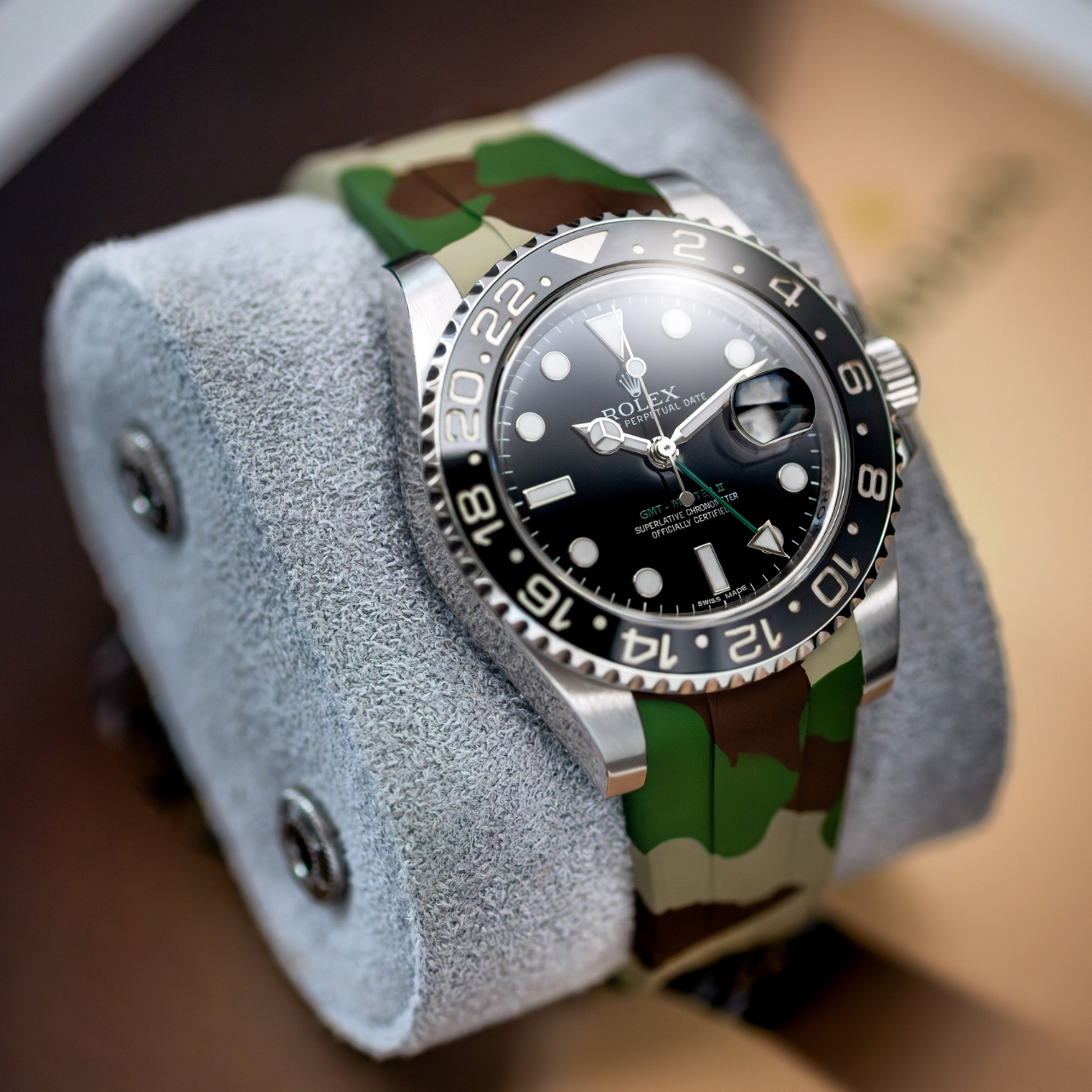 FKM Rubber Strap for Rolex GMT-Master II - Jungle Camo