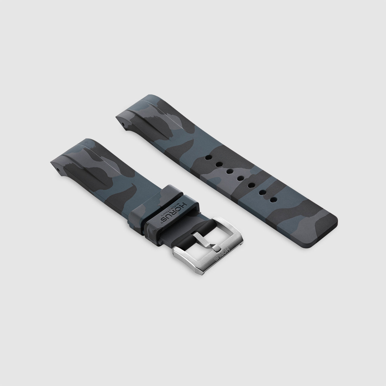 FKM Rubber Strap for Cartier Santos 100 XL - Carbon Camo