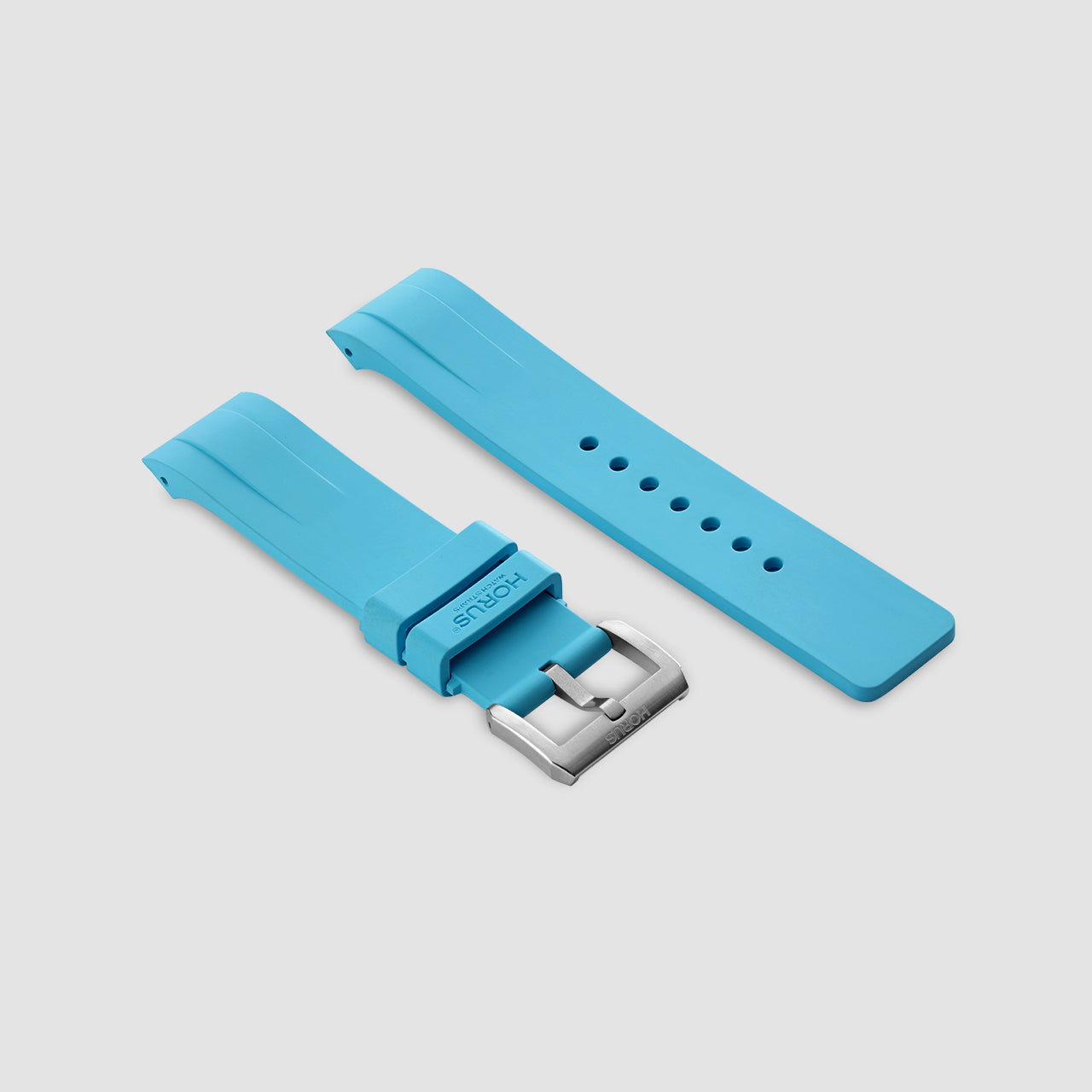 FKM Rubber Strap for Cartier Santos 100 XL - Miami Blue