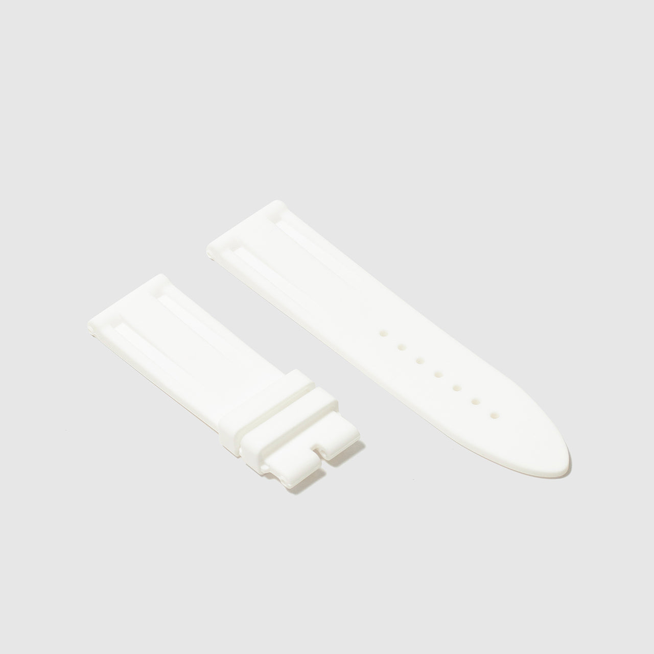 Rubber Strap for Chopard Mille Miglia XL - Arctic White