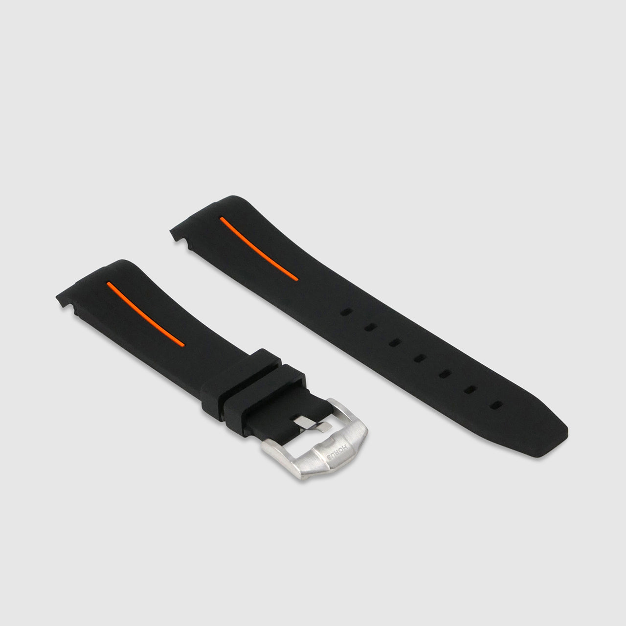 Rubber Strap for Rolex Daytona on Bracelet - Corsa Black & Orange