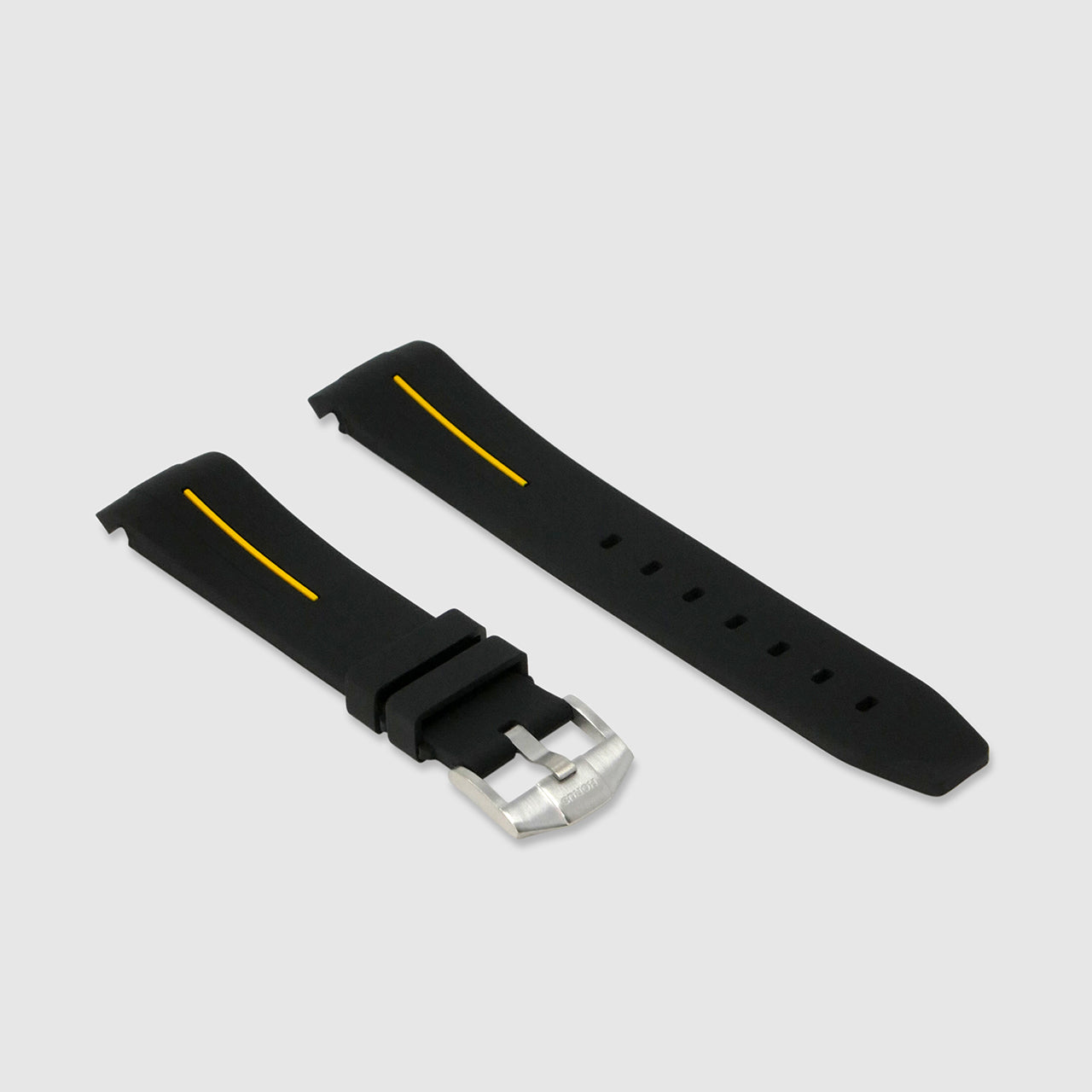 Rubber Strap for Swatch x Omega Moonswatch - Corsa Black & Yellow