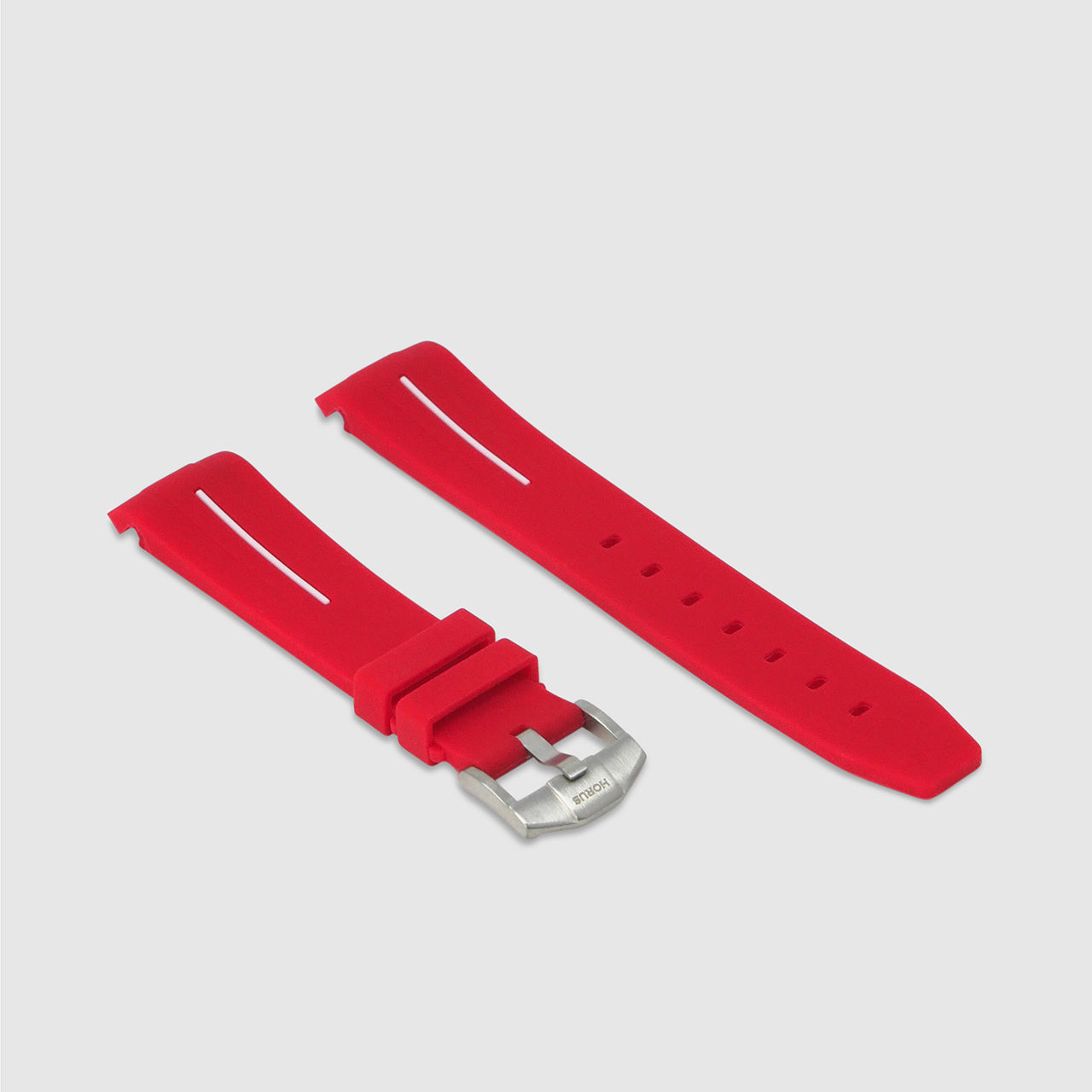Rubber Strap for Swatch x Omega Moonswatch - Corsa Red & White