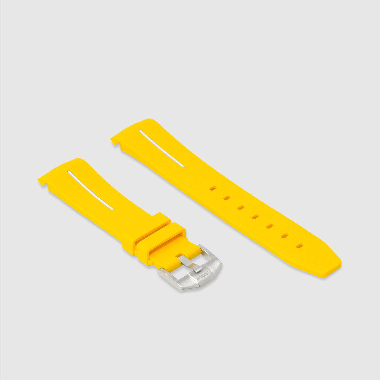 Rubber Strap for Swatch x Omega Moonswatch - Corsa Yellow & White