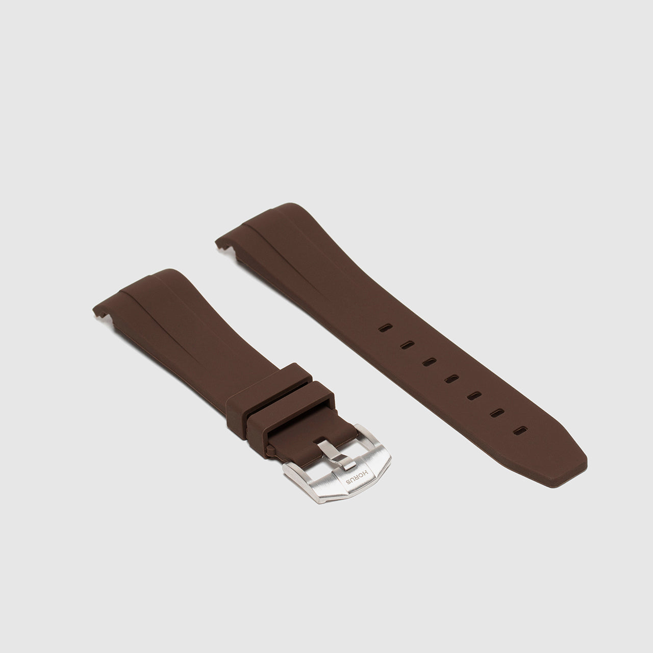 【らむ】 Espresso-Brown-Rubber-Strap-