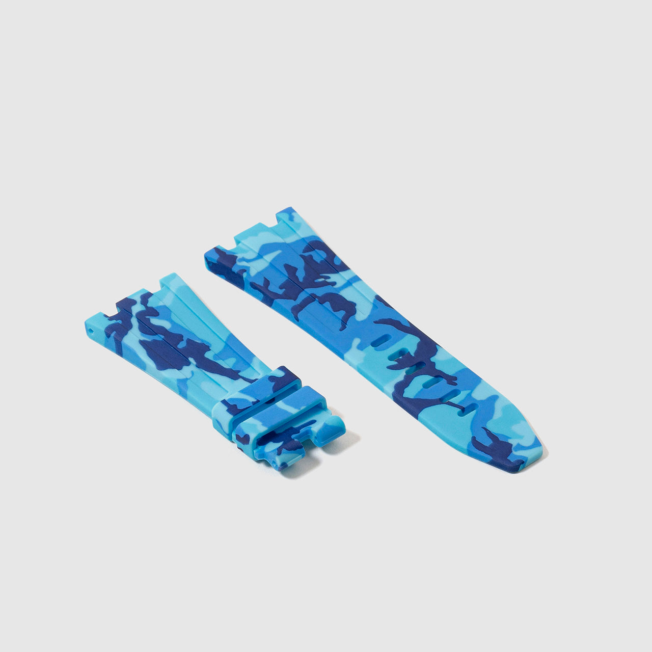 Rubber Strap for Audemars Piguet 42mm Royal Oak Offshore (Tang Buckle) - Miami Blue Camo